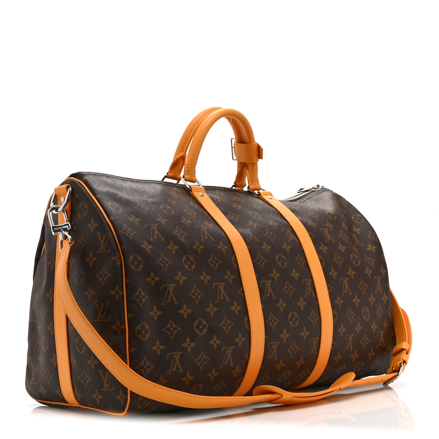 Louis Vuitton Monogram Macassar Keepall Bandouliere 50 Safran Yellow
