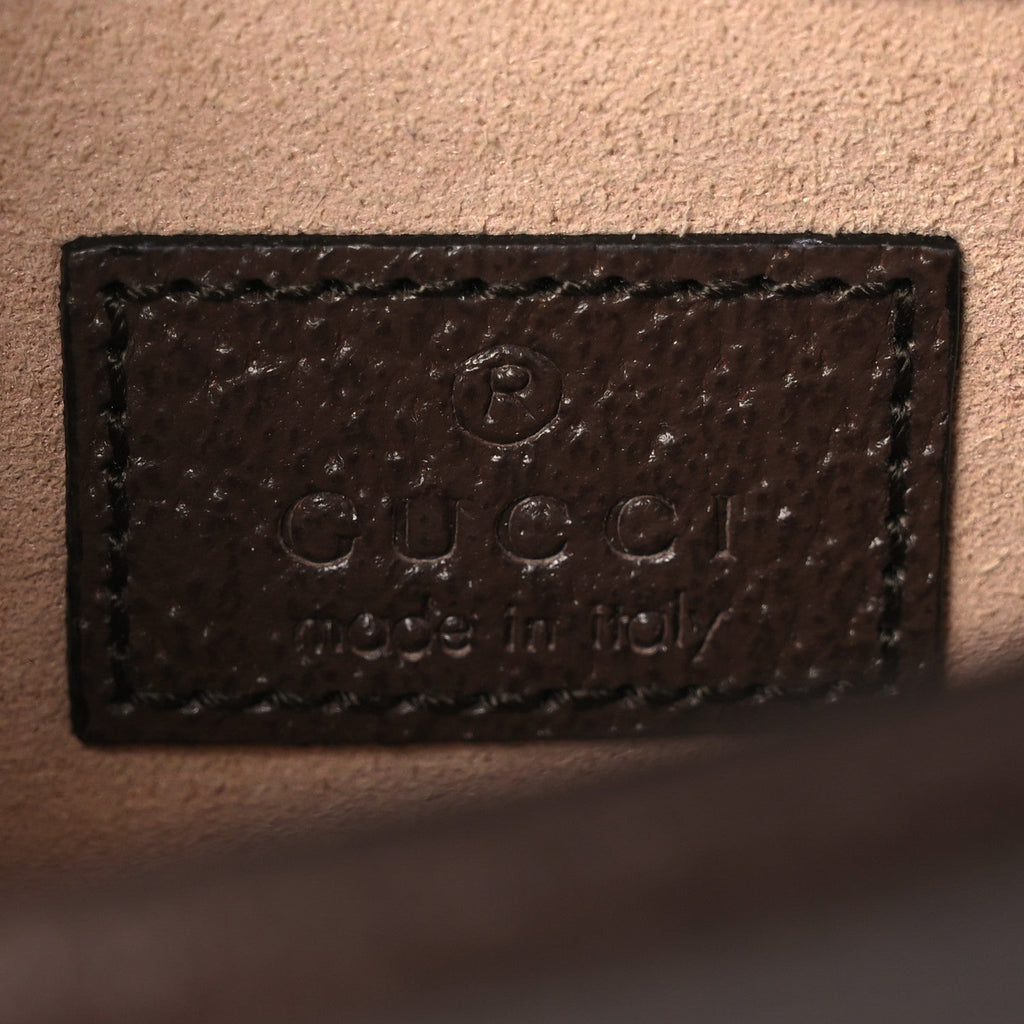 Gucci Monogram Jumbo GG Textured Dollar Calfskin Embroidered Super Mini Dionysus Shoulder Bag Camel Ebony New Acero Multicolor