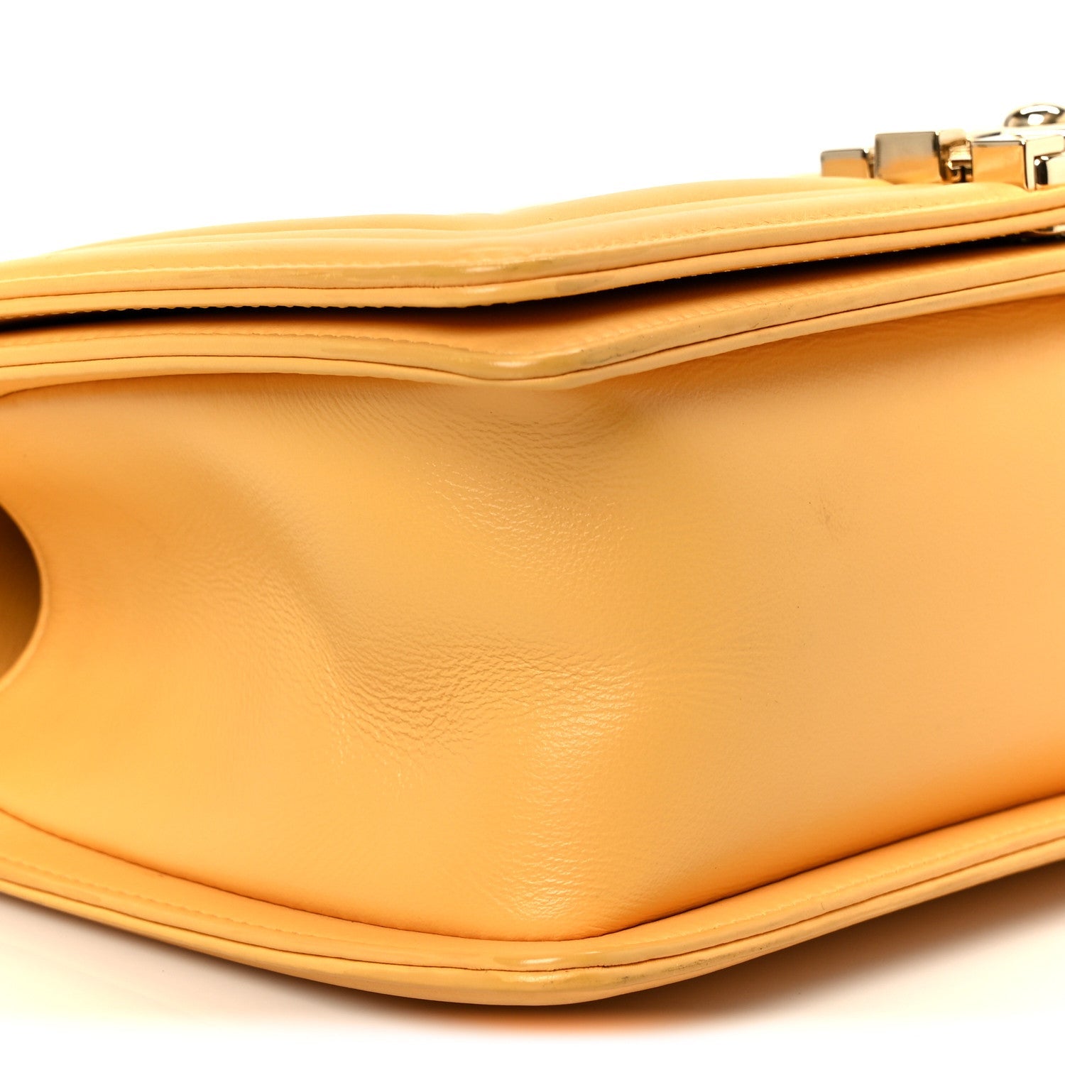 Chanel Calfskin Quilted Medium Boy Flap Yellow