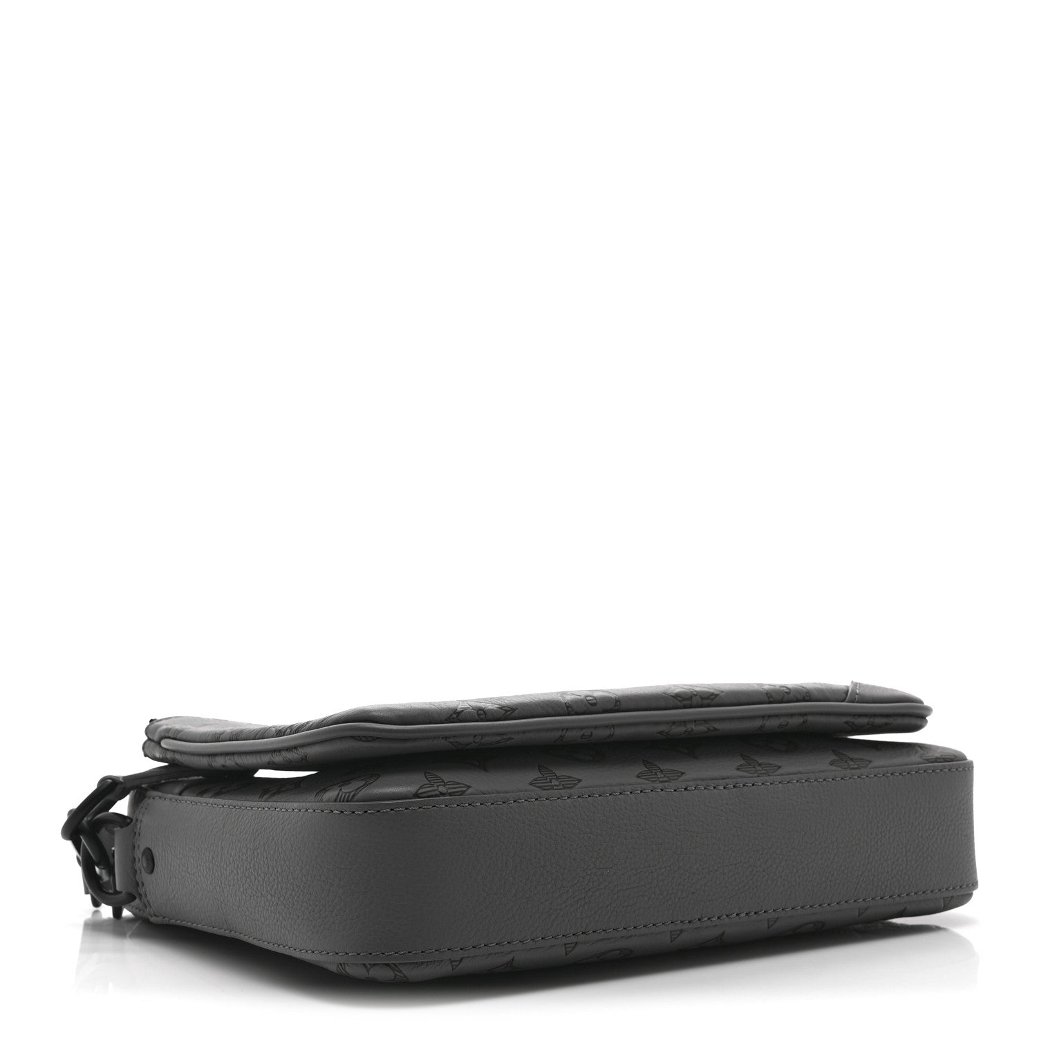Louis Vuitton Calfskin Monogram Shadow Trio Messenger Anthracite Gray