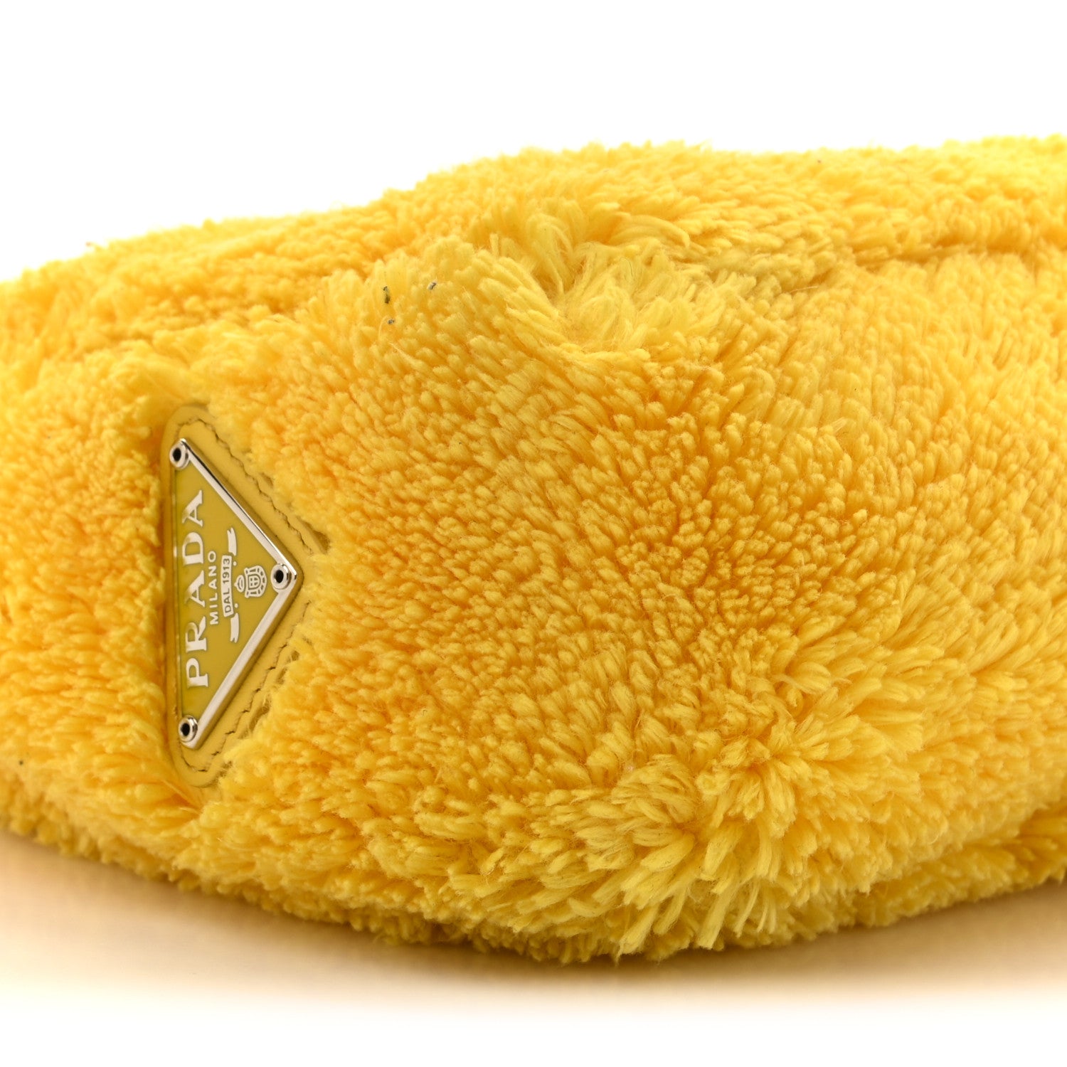 Prada Terry Cloth Mini Re-Edition 2000 Bag Giallo Black
