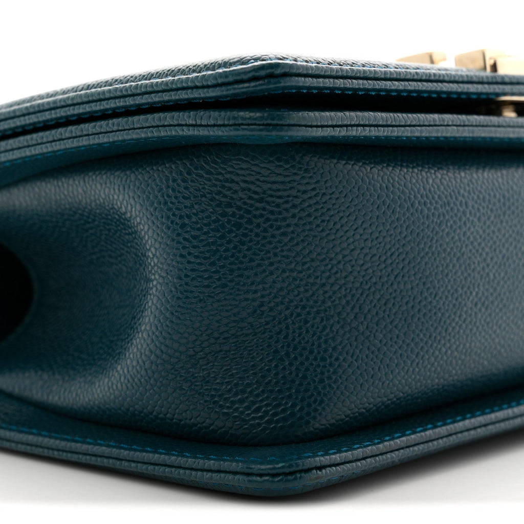 Chanel Caviar Quilted Small Boy Flap Dark Blue