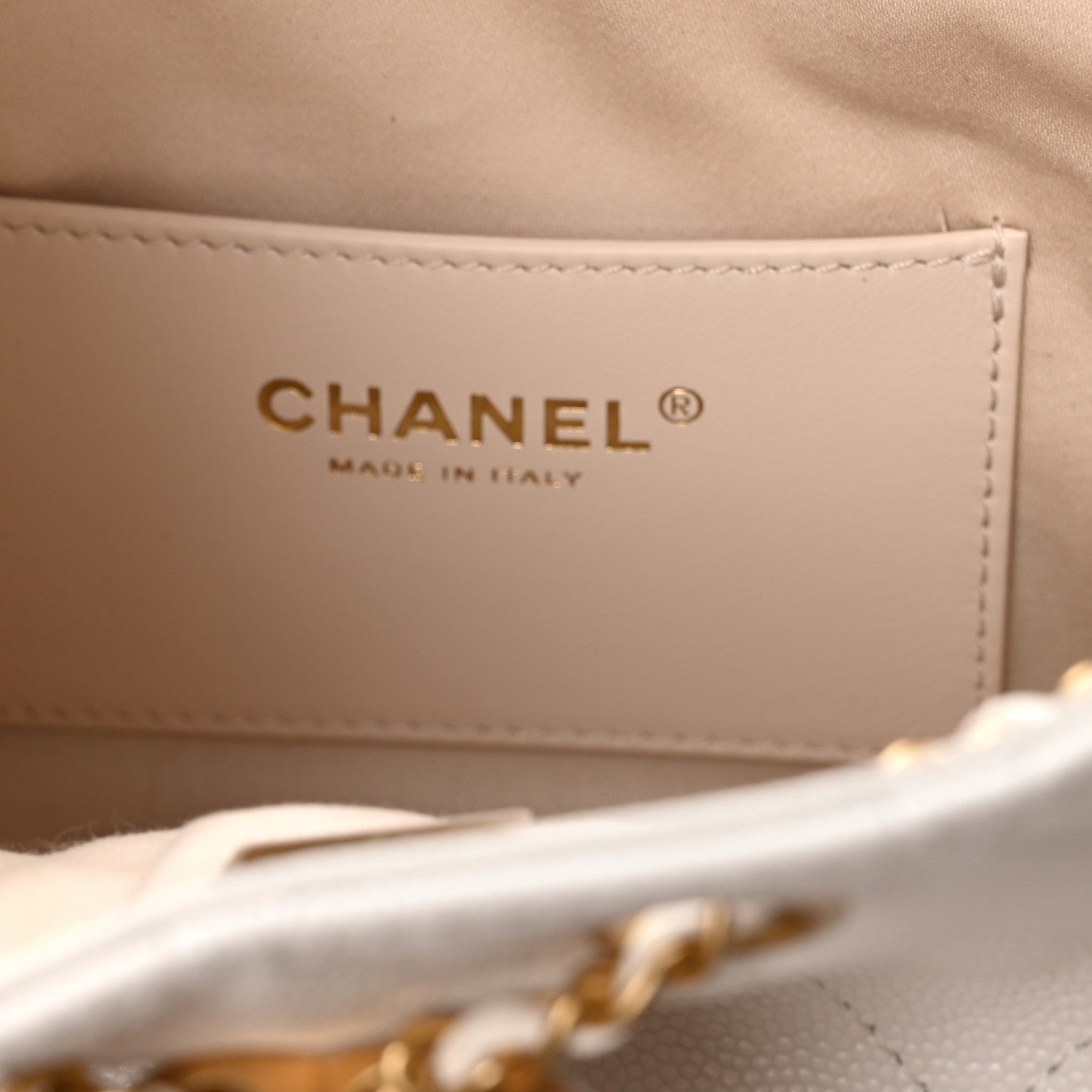 Chanel Caviar Quilted Mini Chanel 25 Handbag White