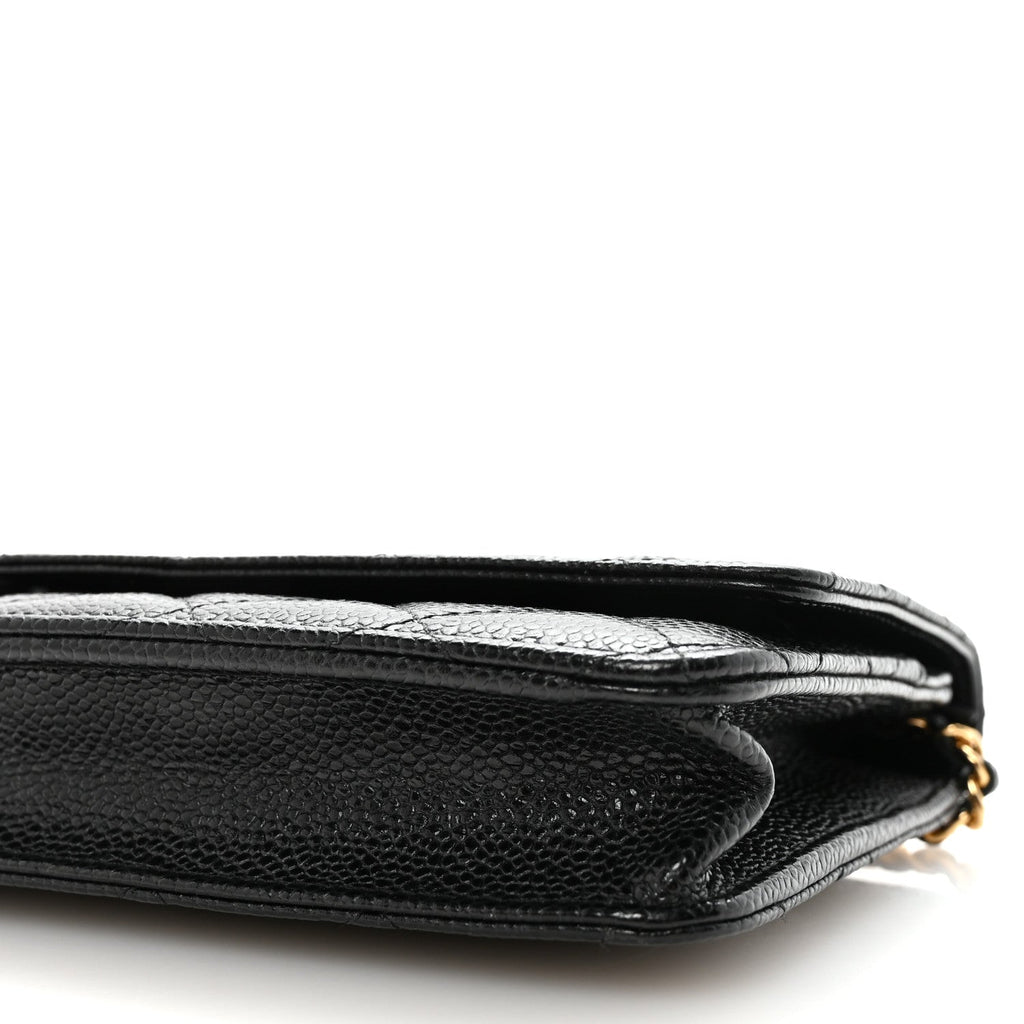 Chanel Caviar Quilted Wallet on Chain WOC Black
