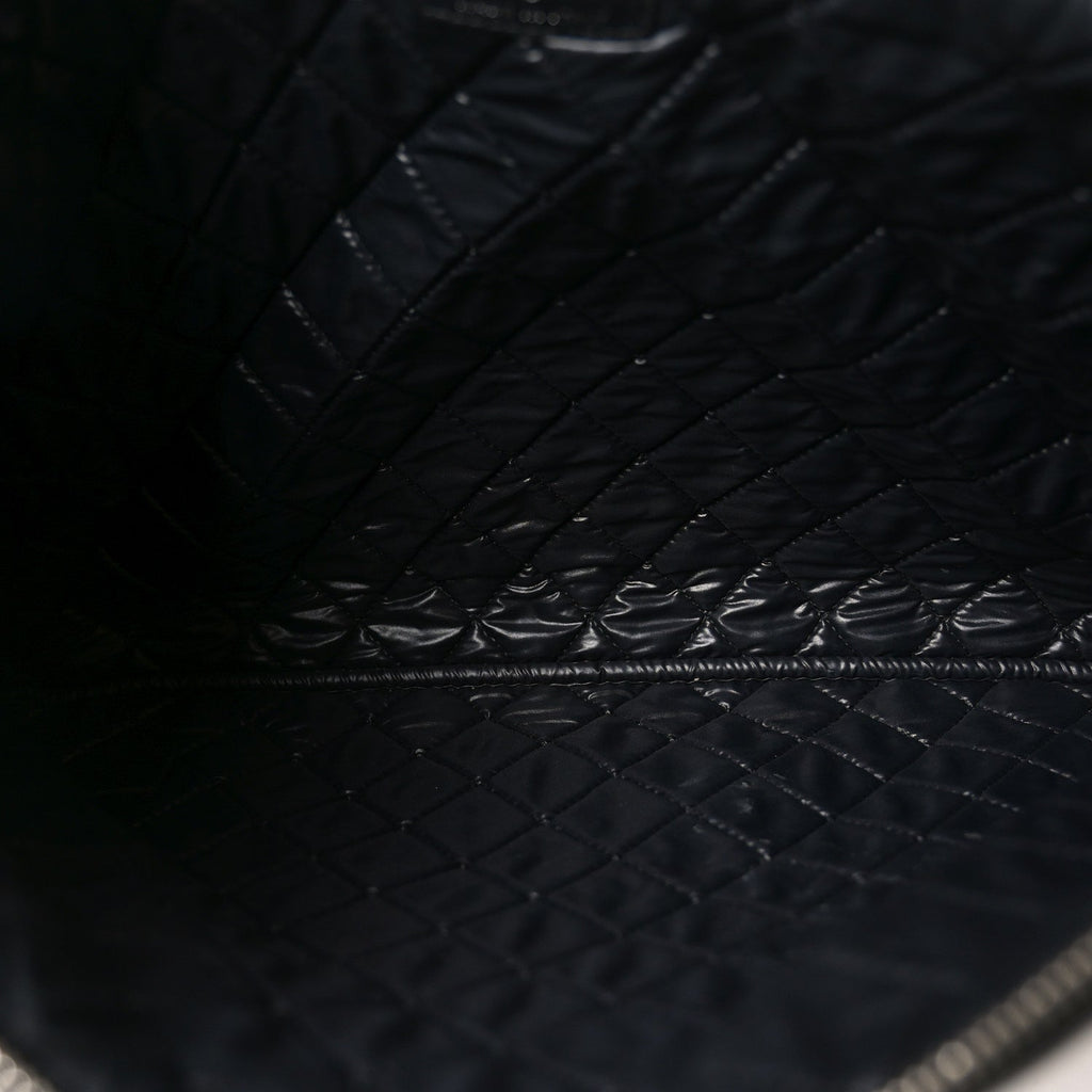Lambskin Quilted Large Cosmetic Case Black