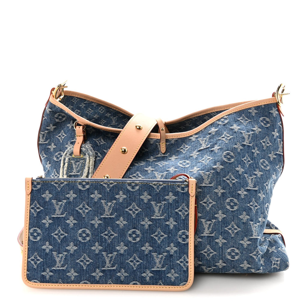 Louis Vuitton Monogram Denim CarryAll MM Blue