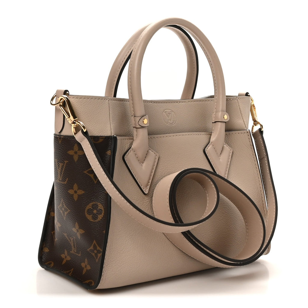 Louis Vuitton Calfskin Monogram On My Side PM Greige