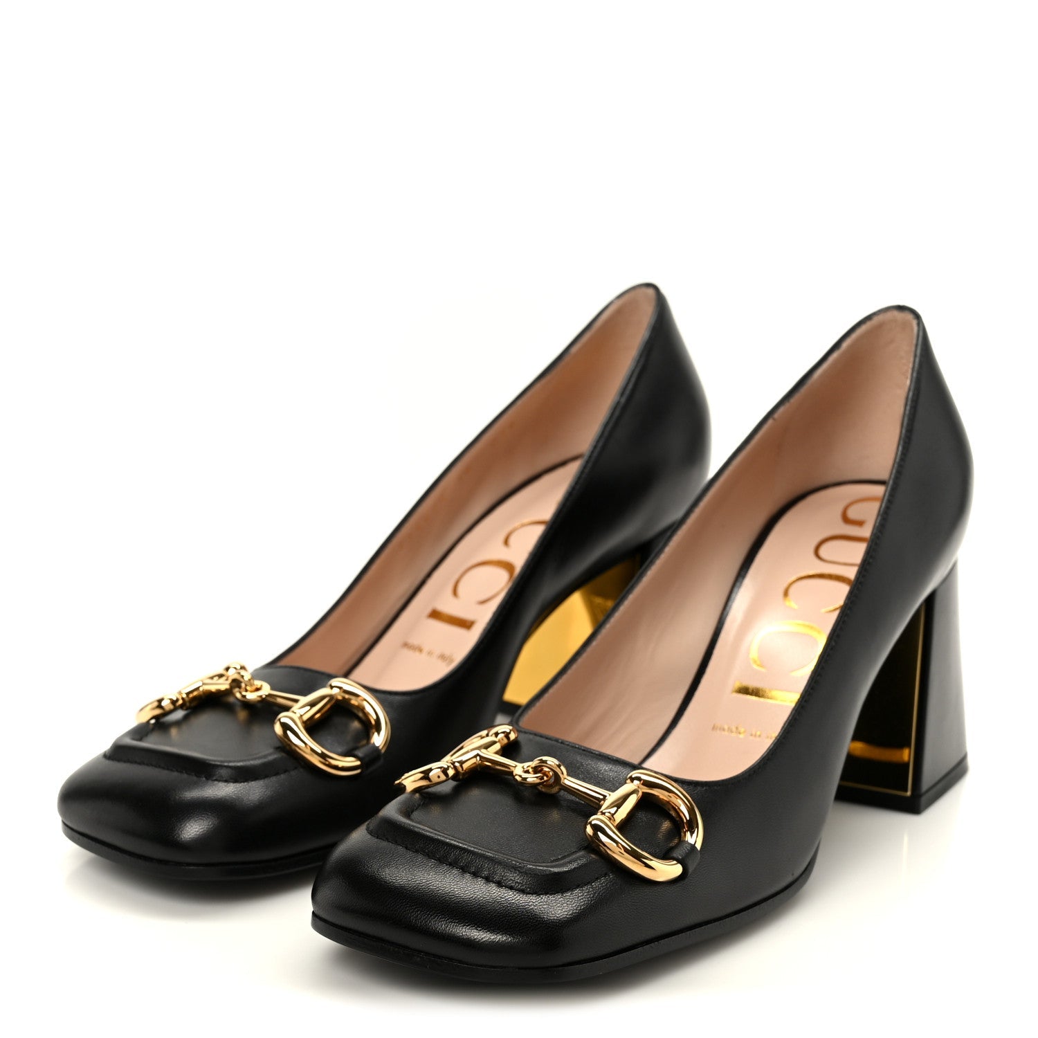 Gucci Malaga Kid Horsebit 75mm Pumps 38 Black
