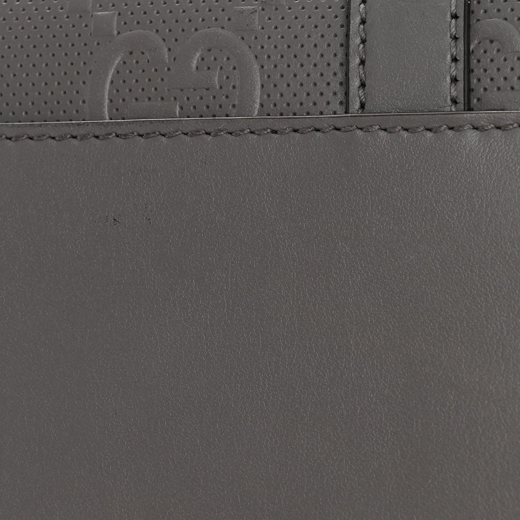 Gucci Calfskin GG Tennis Embossed Duffle Bag Grey