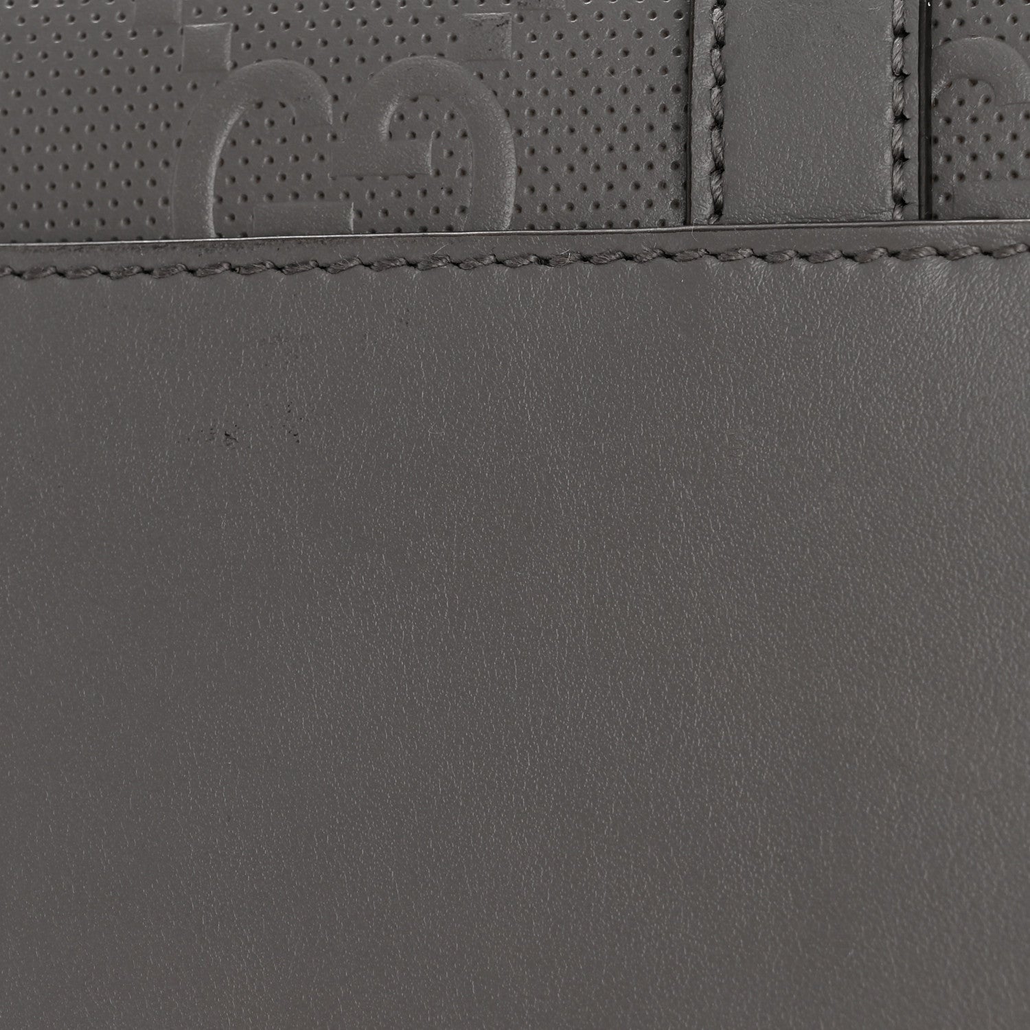 Gucci Calfskin GG Tennis Embossed Duffle Bag Grey