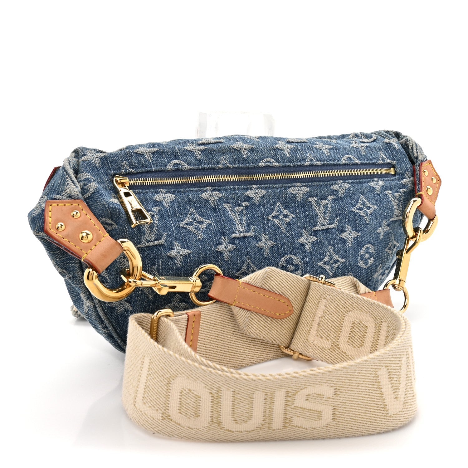 Louis Vuitton Monogram Denim High Rise Bumbag Blue