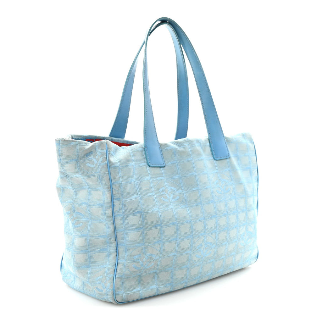 Chanel Nylon Travel Large Tote Blue