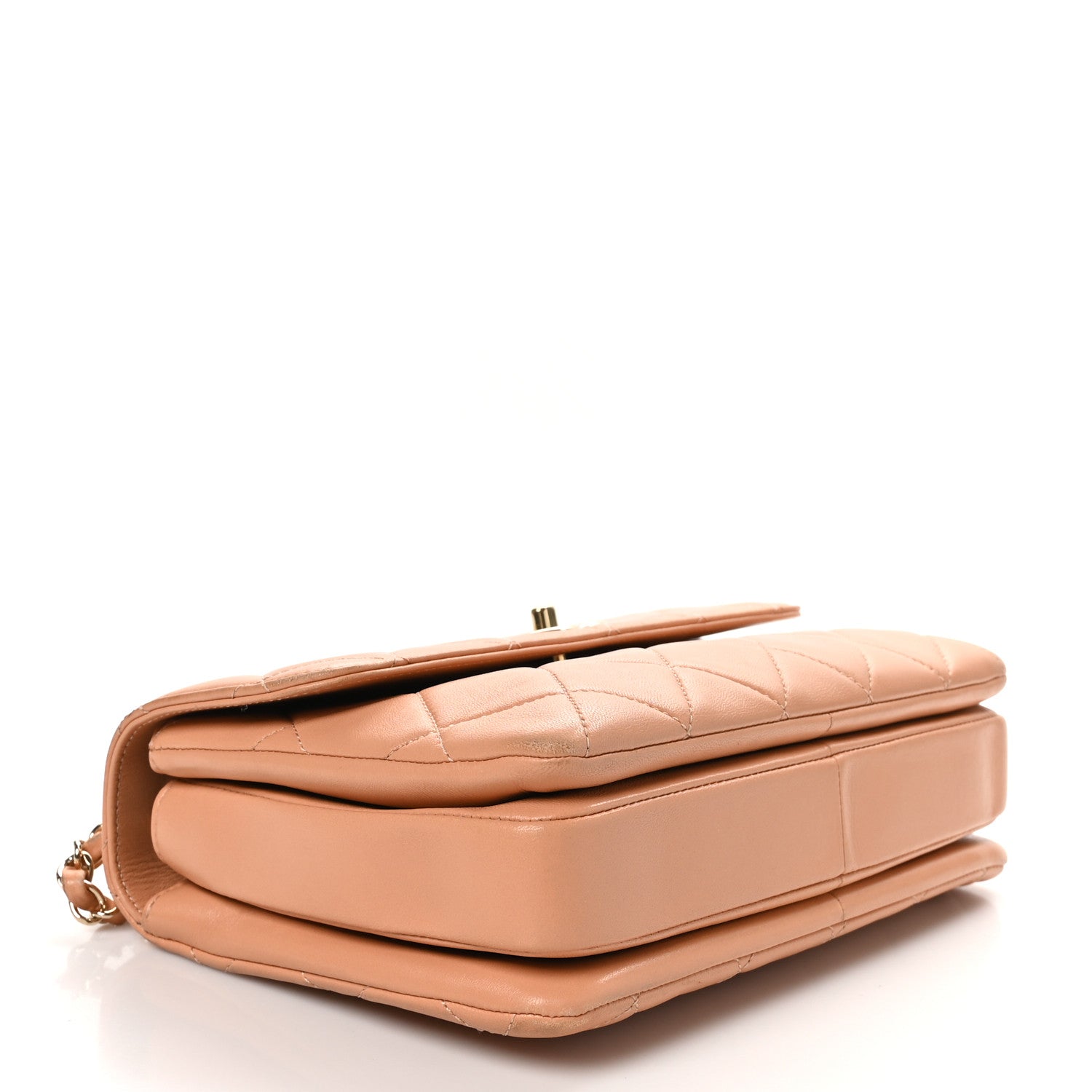 Chanel Lambskin Quilted Small Trendy CC Dual Handle Flap Bag Camel