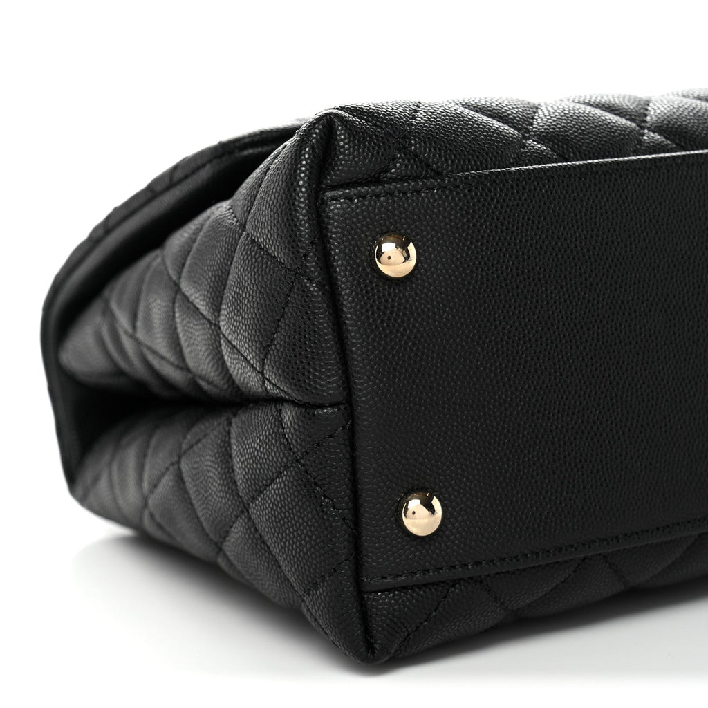 Chanel Caviar Quilted Small Coco Handle Flap Black