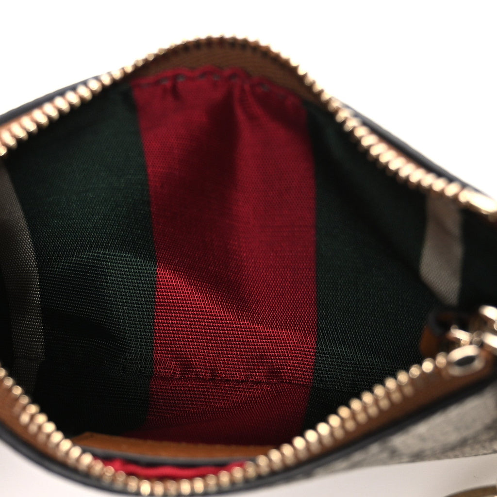 Gucci GG Supreme Monogram Selleria Key Case  Brown