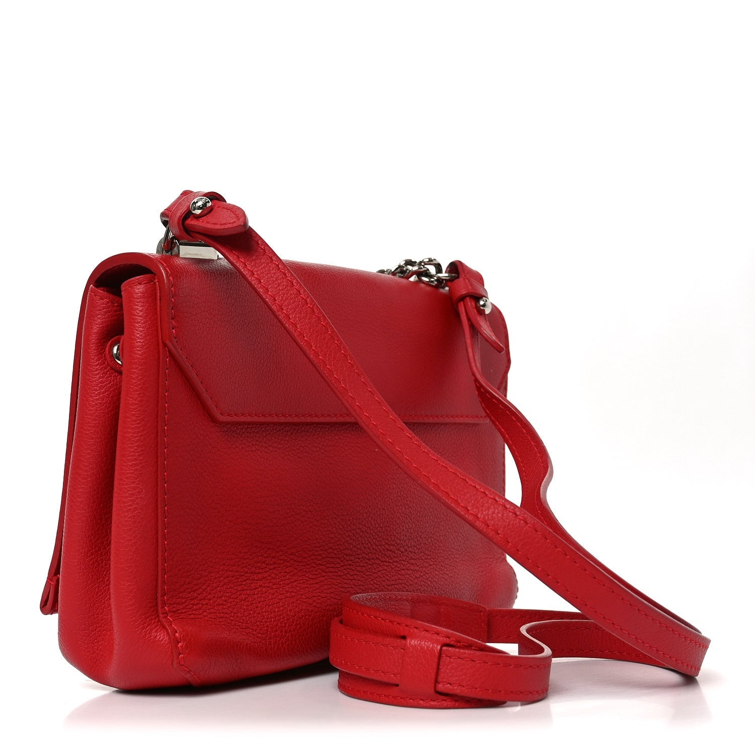 Louis Vuitton Calfskin Lockme II Chain Bag BB Rubis