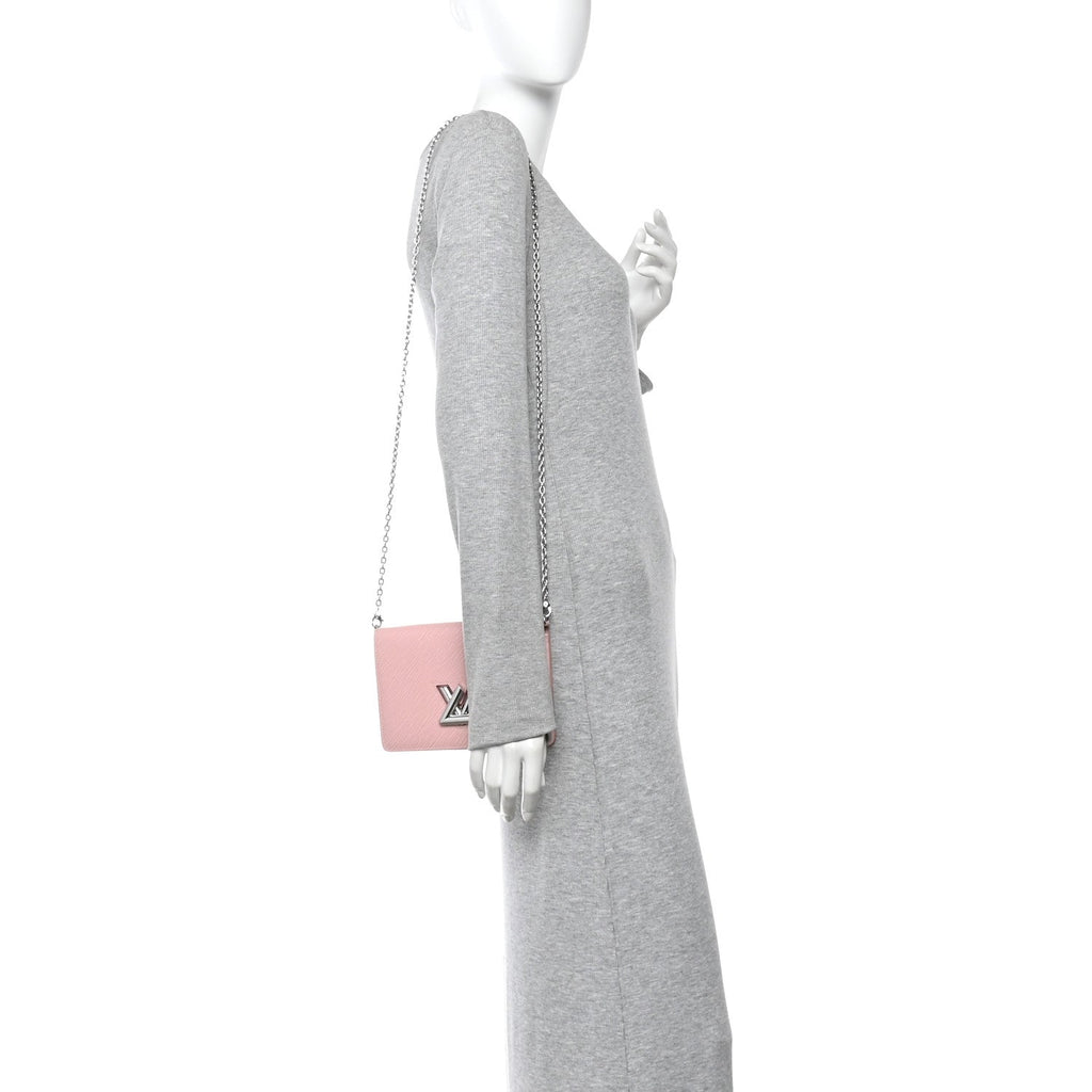 Louis Vuitton Epi Twist Belt Chain Wallet Rose Ballerine