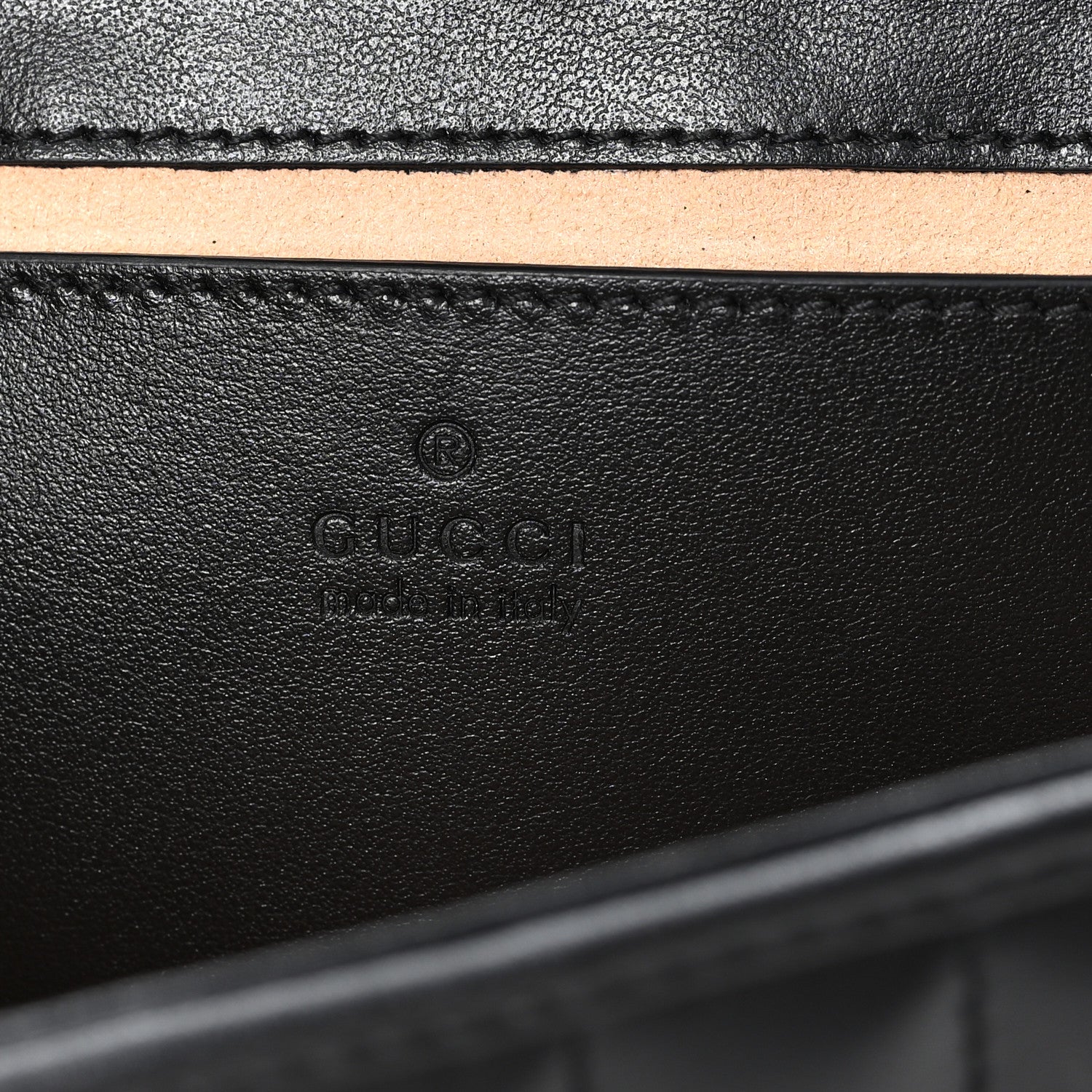 Gucci Calfskin Matelasse Aria Mini GG Marmont Shoulder Bag Black