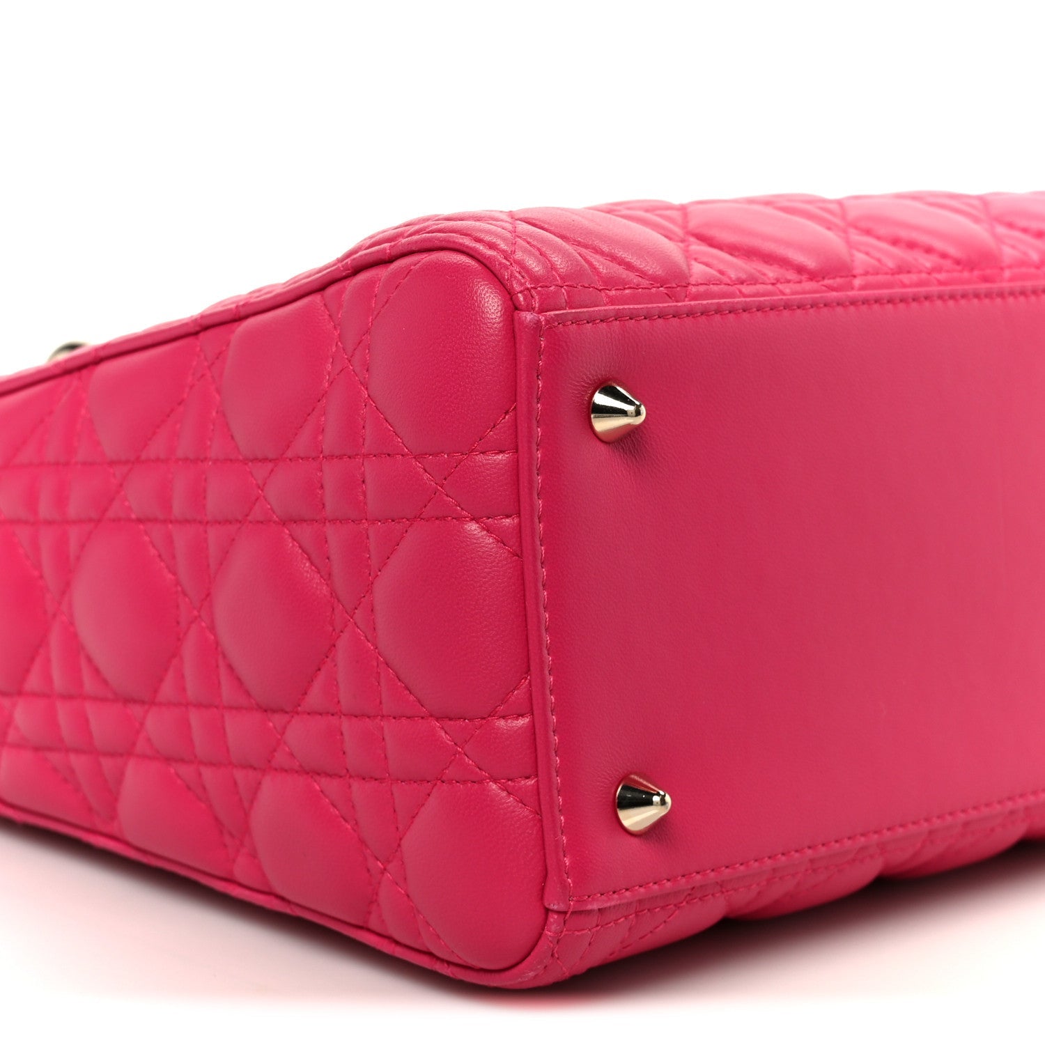 Christian Dior Lambskin Cannage Medium Lady Dior Pink