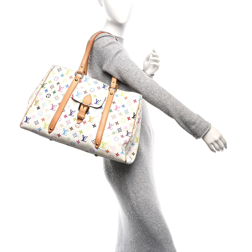 Louis Vuitton Monogram Multicolor Aurelia GM White