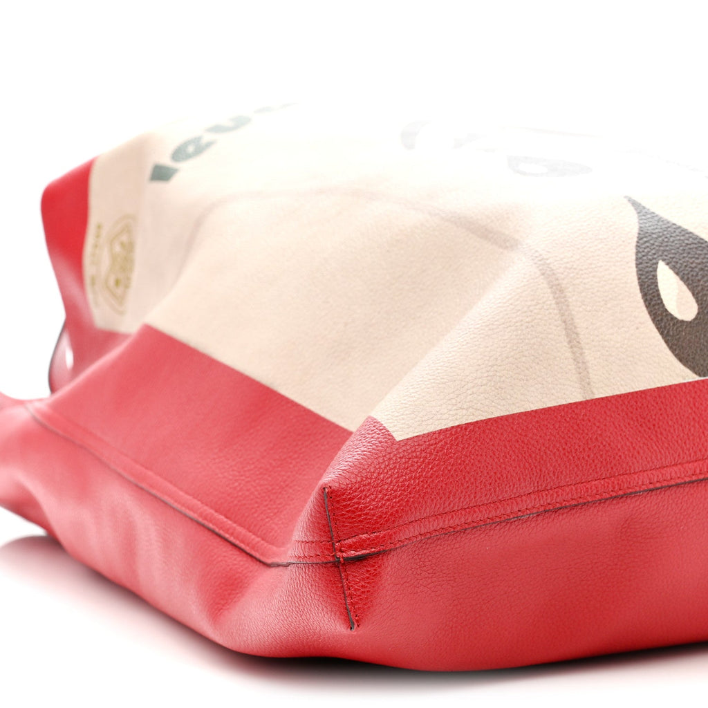 Gucci Calfskin Large Elton John Levon-Goodbye Tote Red