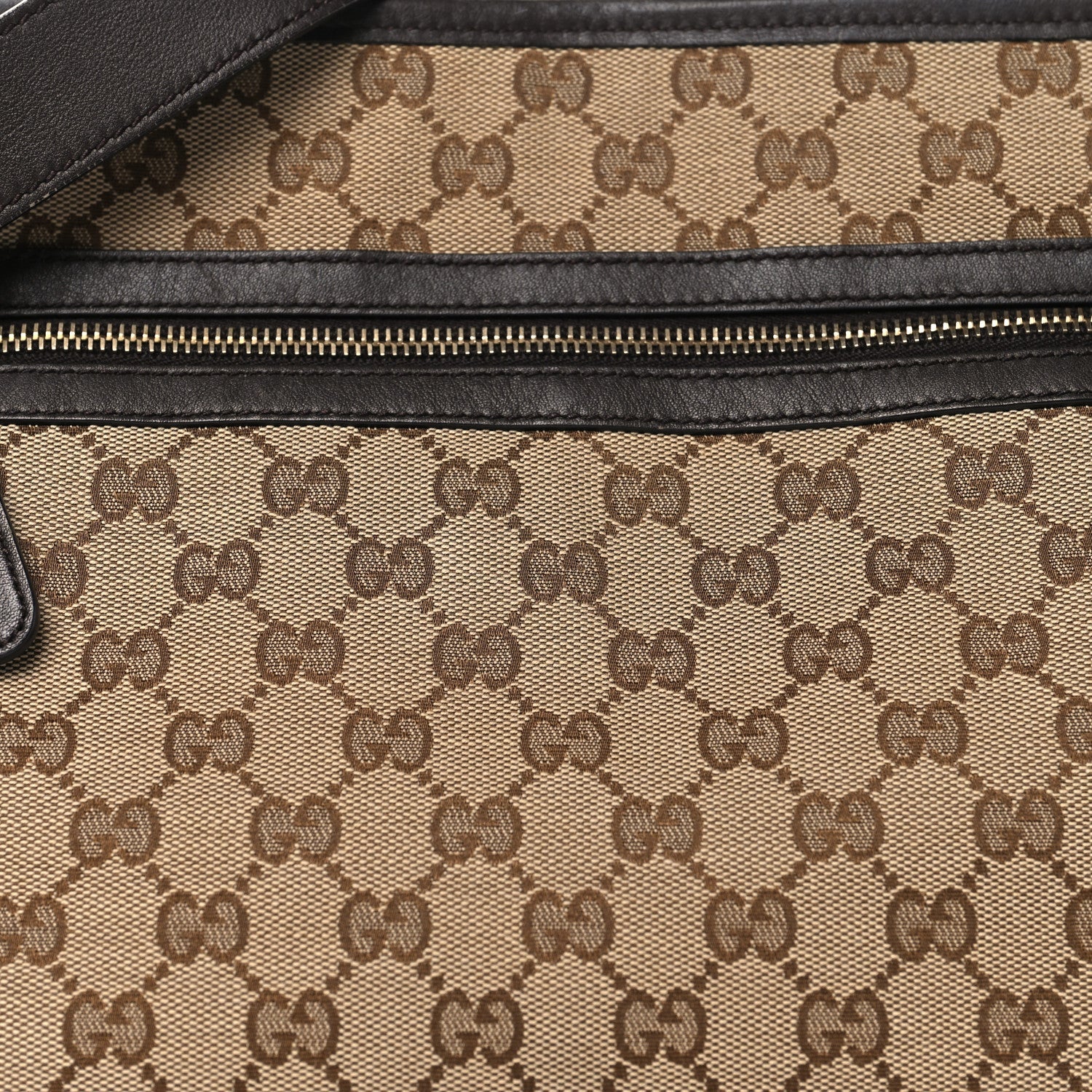 Gucci Monogram Messenger Bag Dark Brown
