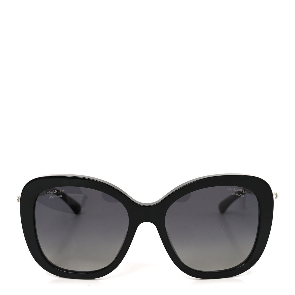 Acetate Polarized Butterfly Winter Pearl Sunglasses 5339-H-A Black