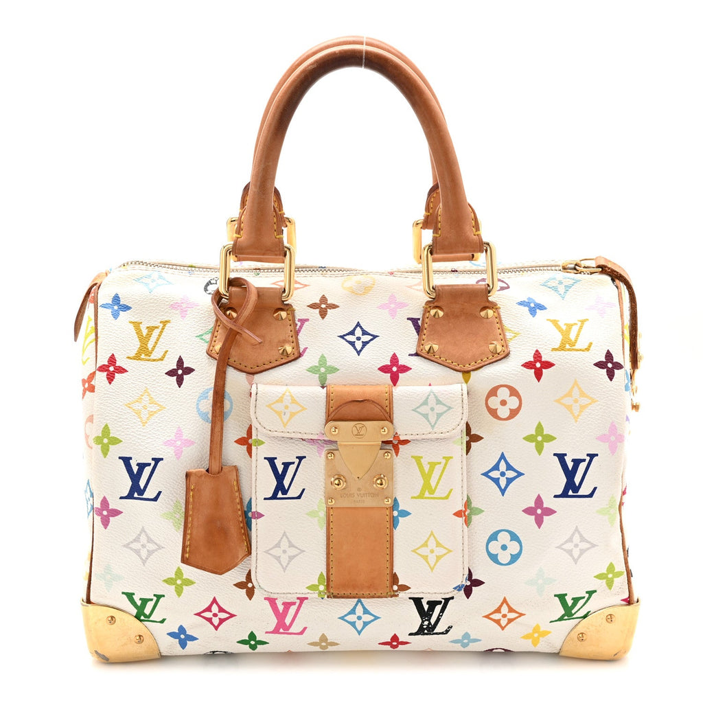 Louis Vuitton Monogram Multicolor Speedy 30 White