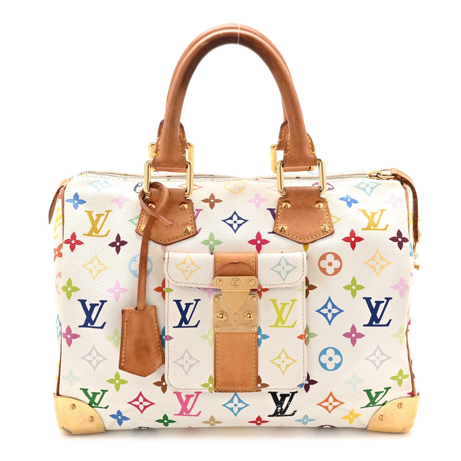 Louis Vuitton Monogram Multicolor Speedy 30 White