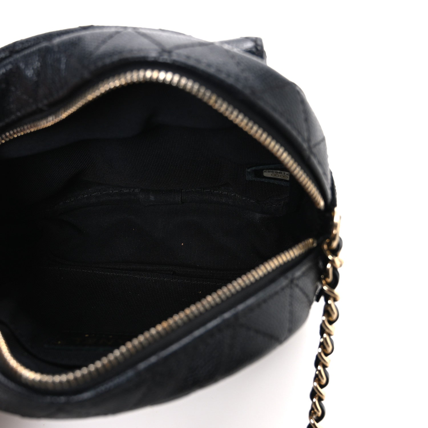 Chanel Caviar Quilted CC Day Camera Case Black