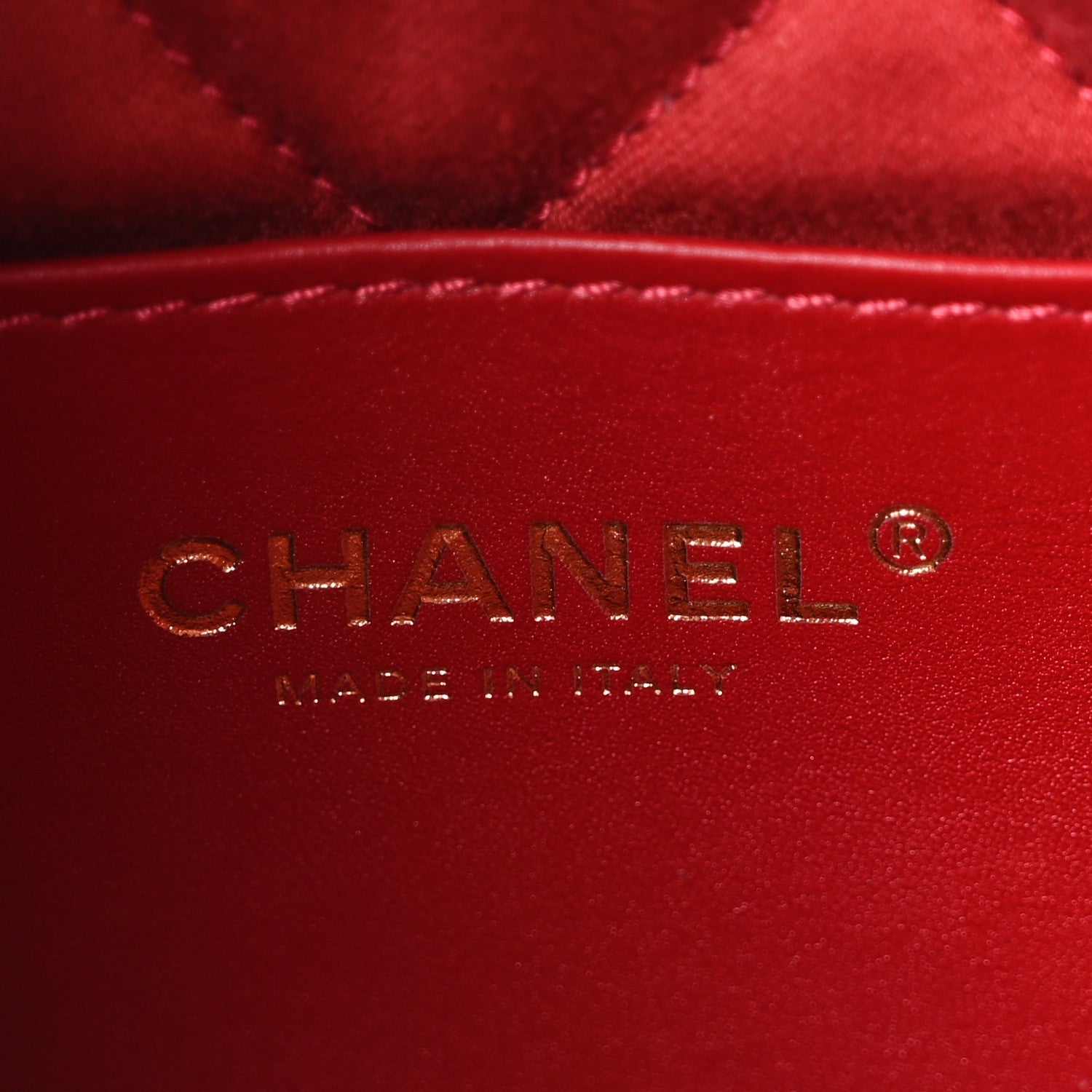 Chanel Shiny Calfskin Quilted Mini Chanel 22 Red