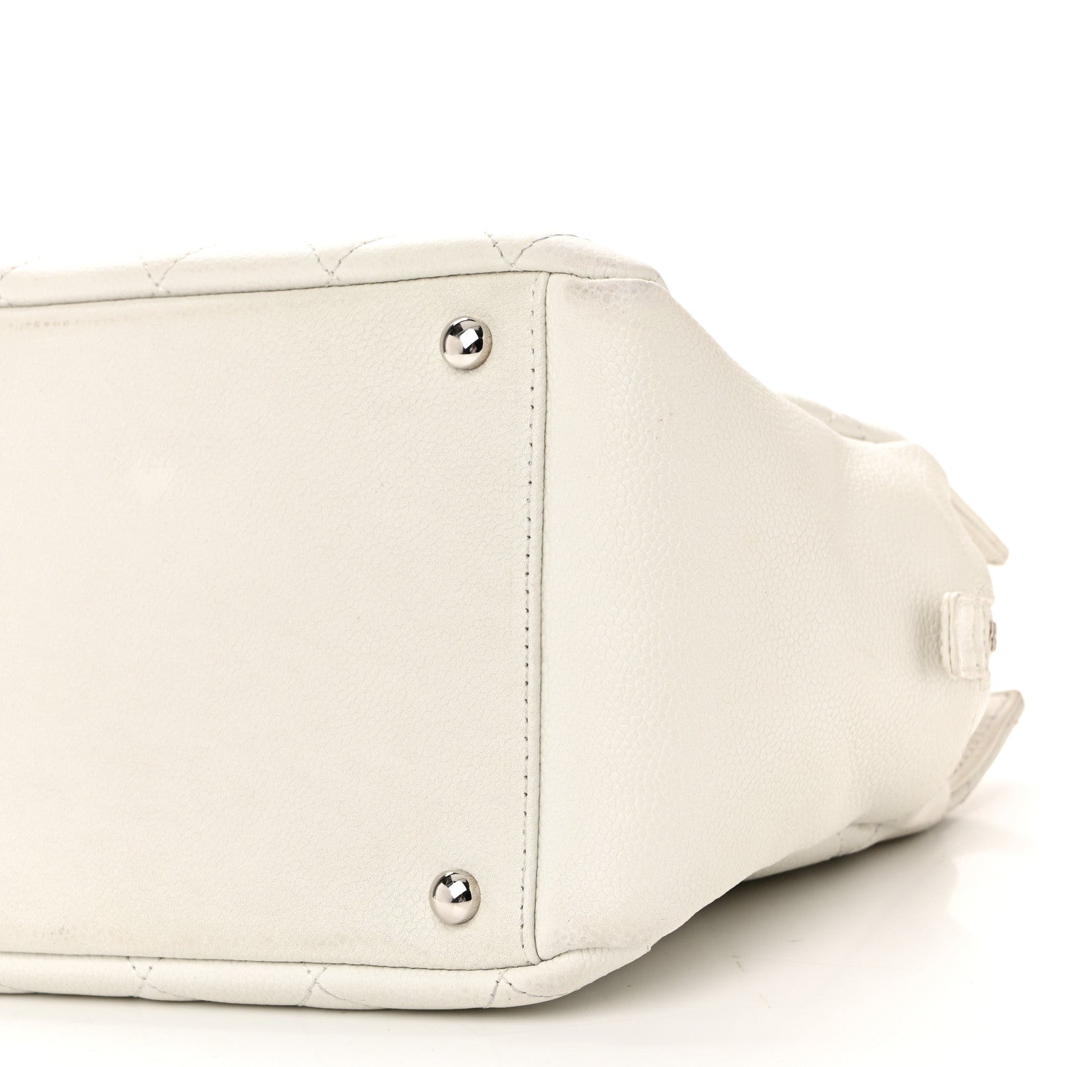 Chanel Caviar Quilted Petit Timeless Tote PTT White