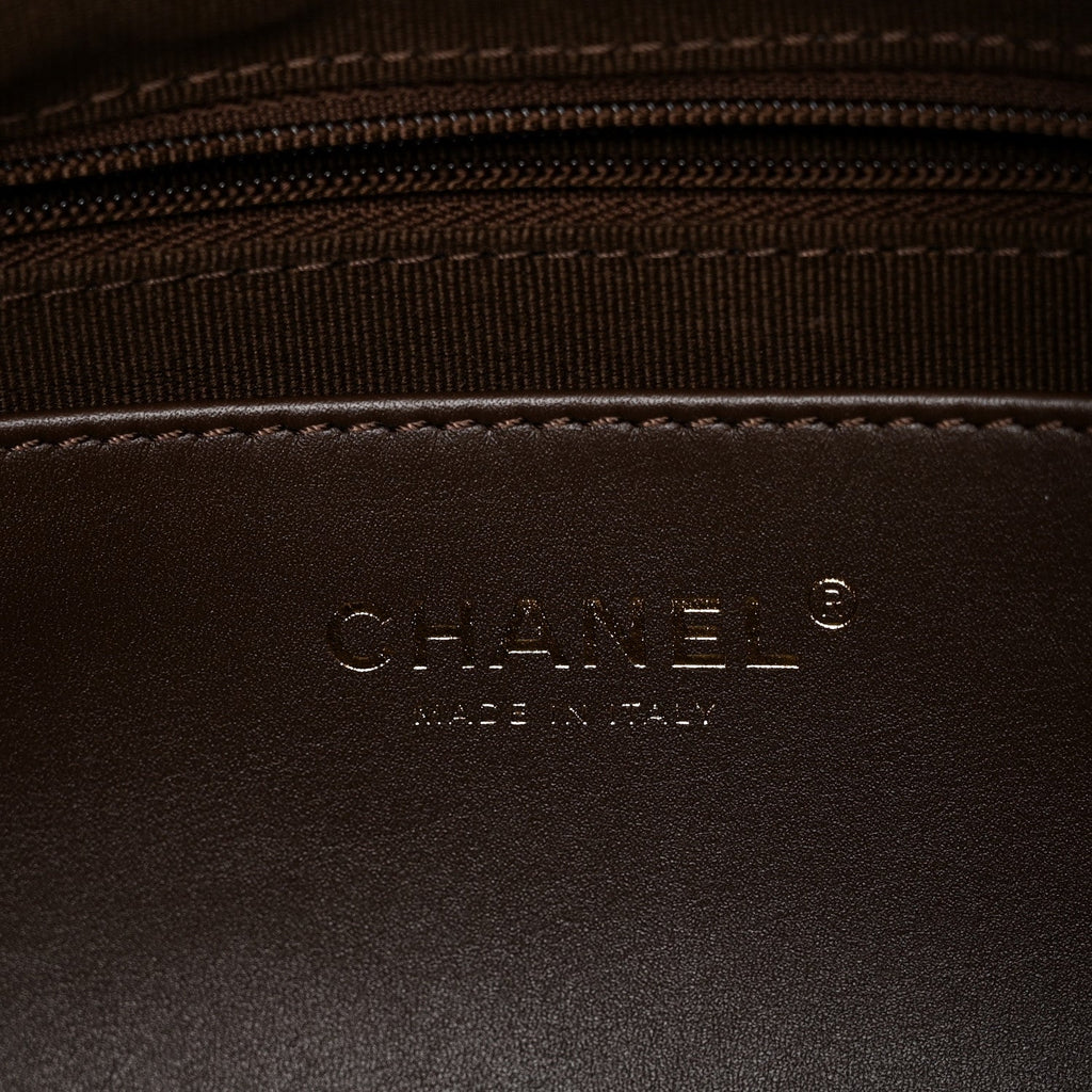 Chanel Suede Calfskin Lambskin Quilted Maxi Hobo Dark Brown