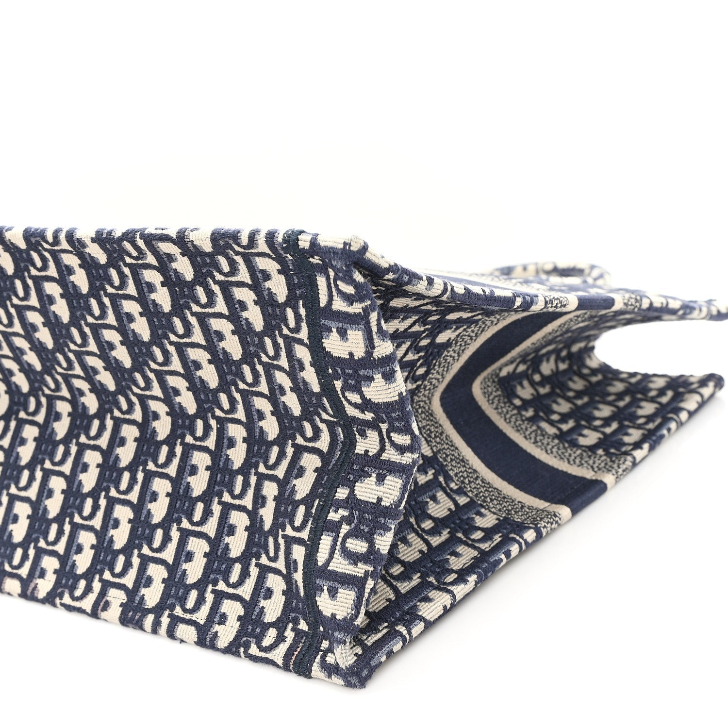 Christian Dior Oblique Large Book Tote Blue Multicolor