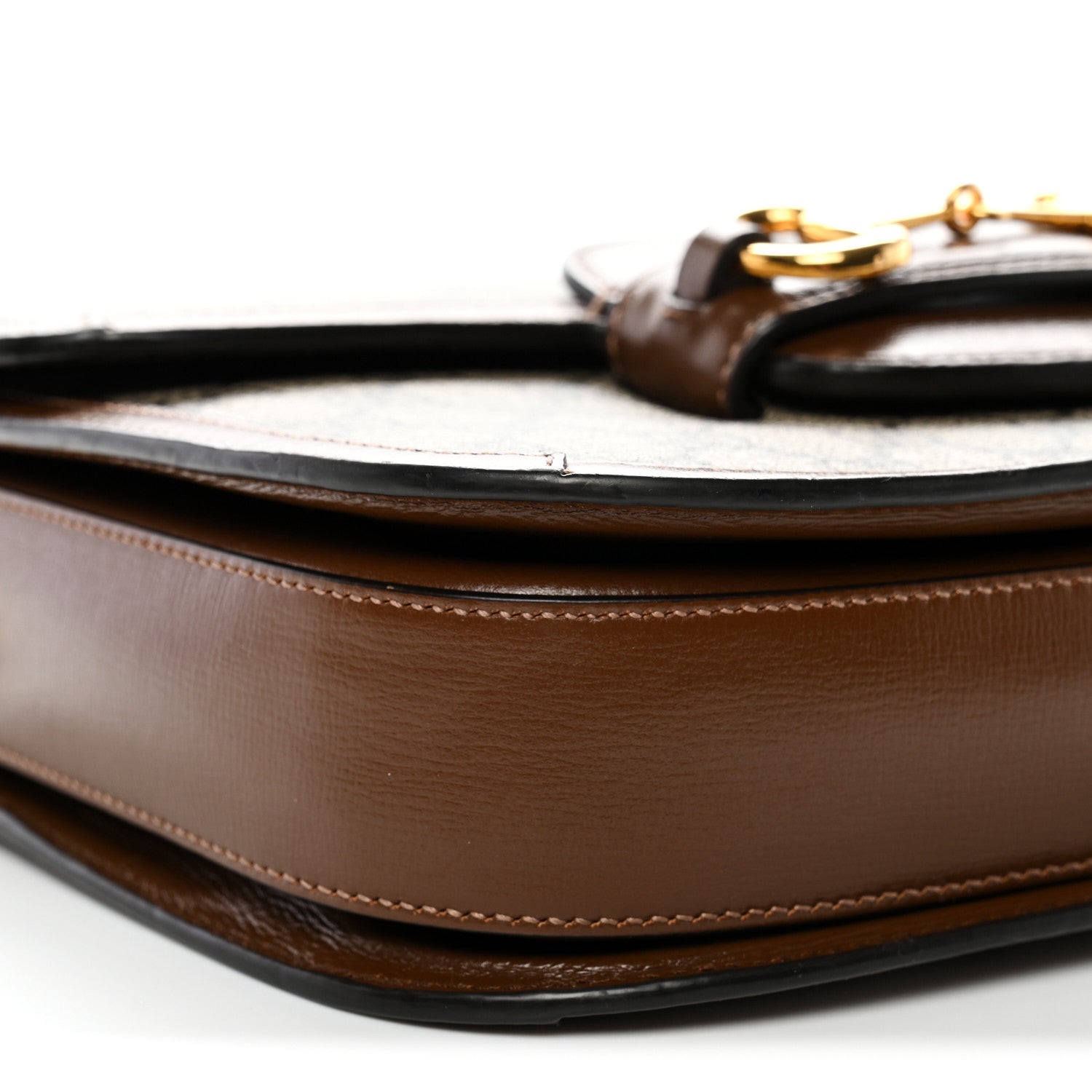 Gucci GG Supreme Monogram Horsebit 1955 Shoulder Bag Beige Brown Sugar