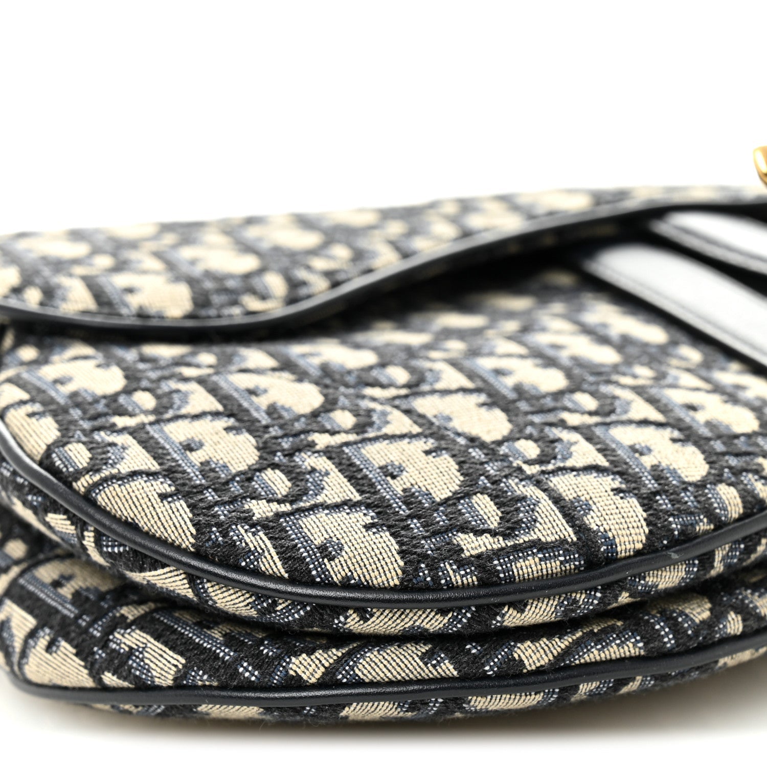 Christian Dior Oblique Saddle Bag Blue