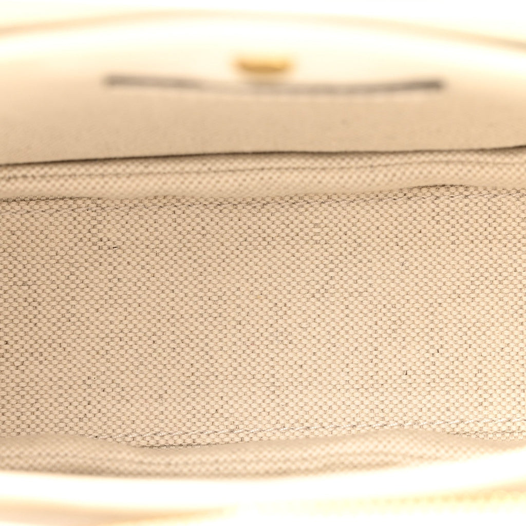 Gucci Calfskin Web Geometric Print Small Bamboo 1947 Top Handle Bag White Multicolor