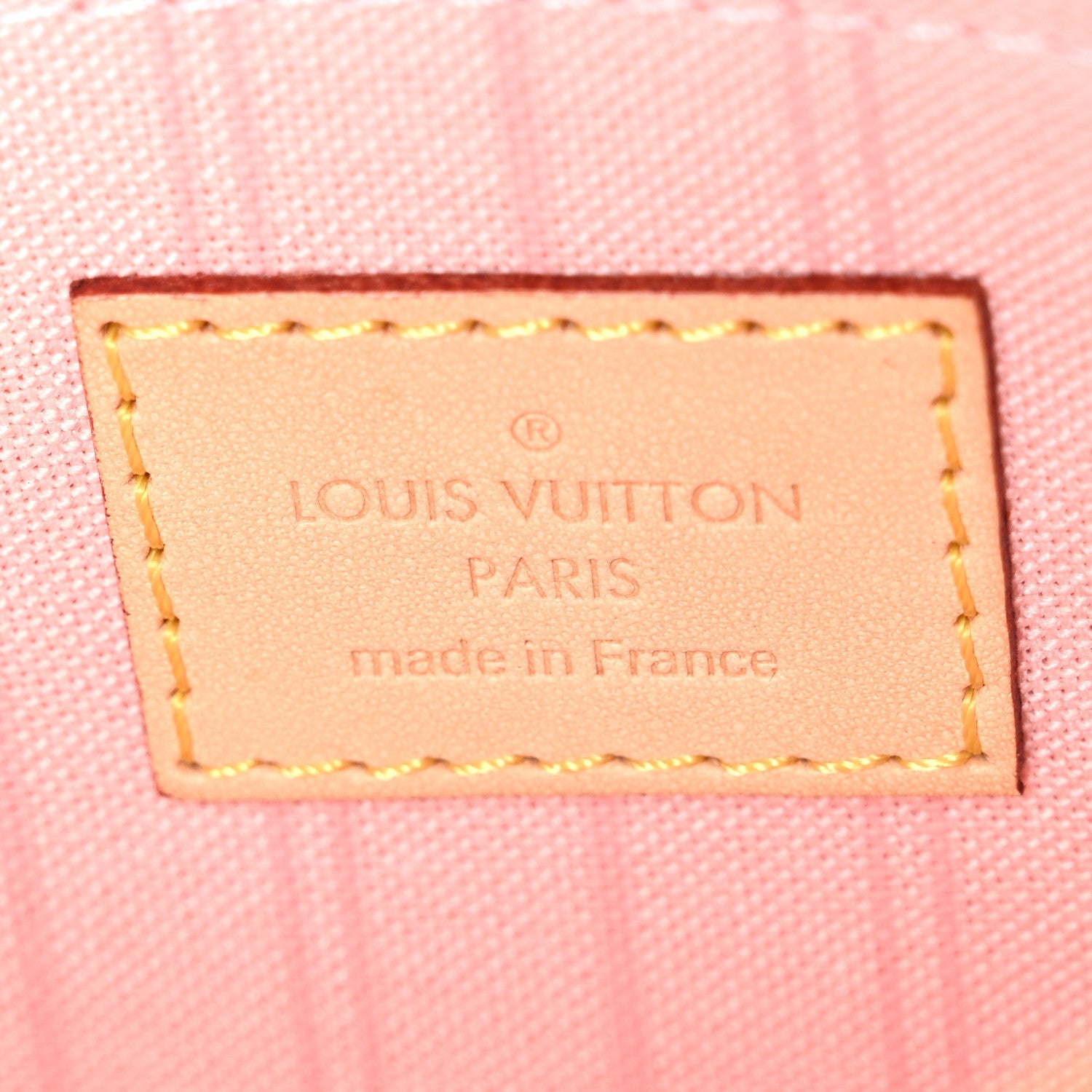 Louis Vuitton Damier Azur Neverfull MM GM Pochette Rose Ballerine