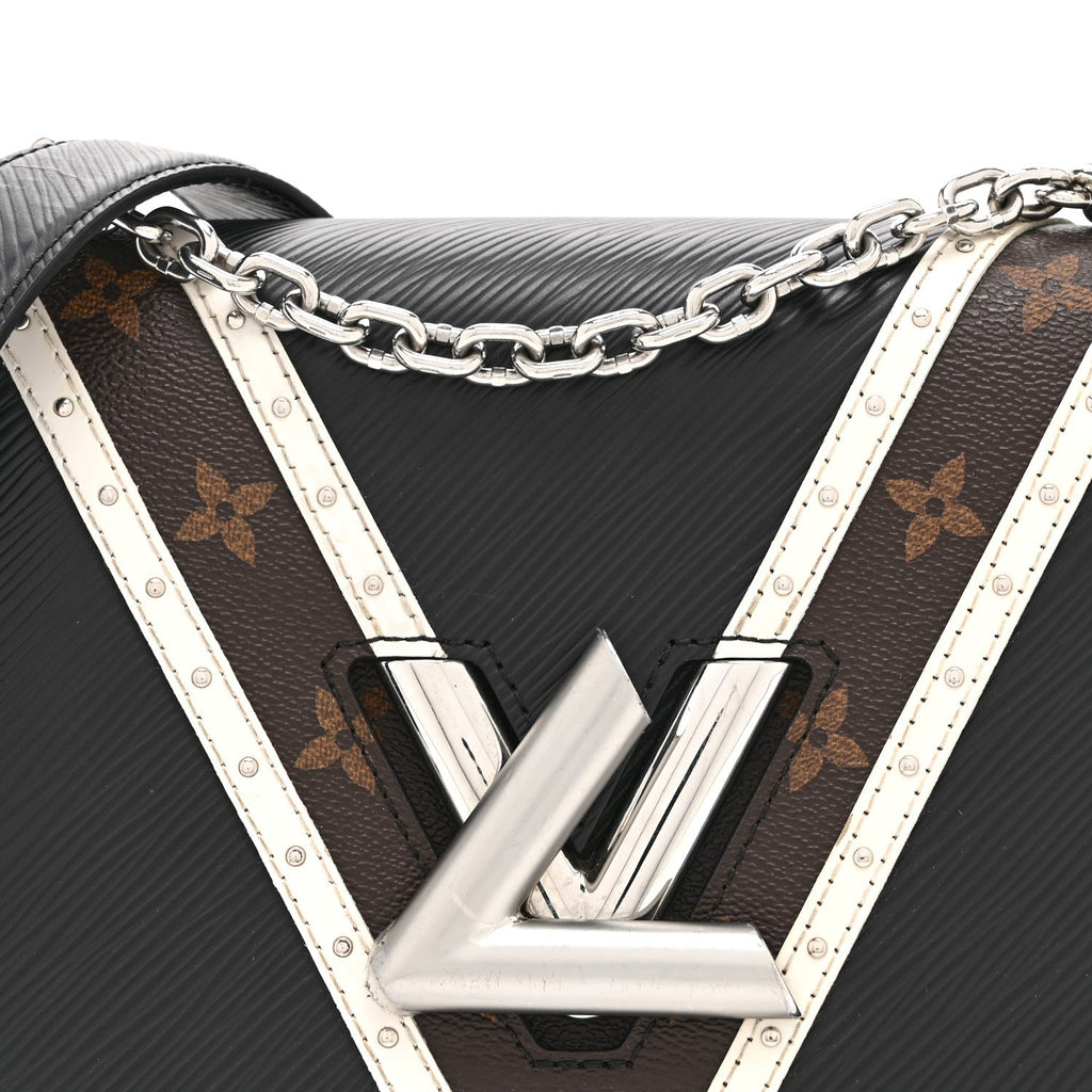 Louis Vuitton Epi Monogram Twist Shoulder Bag MM Black