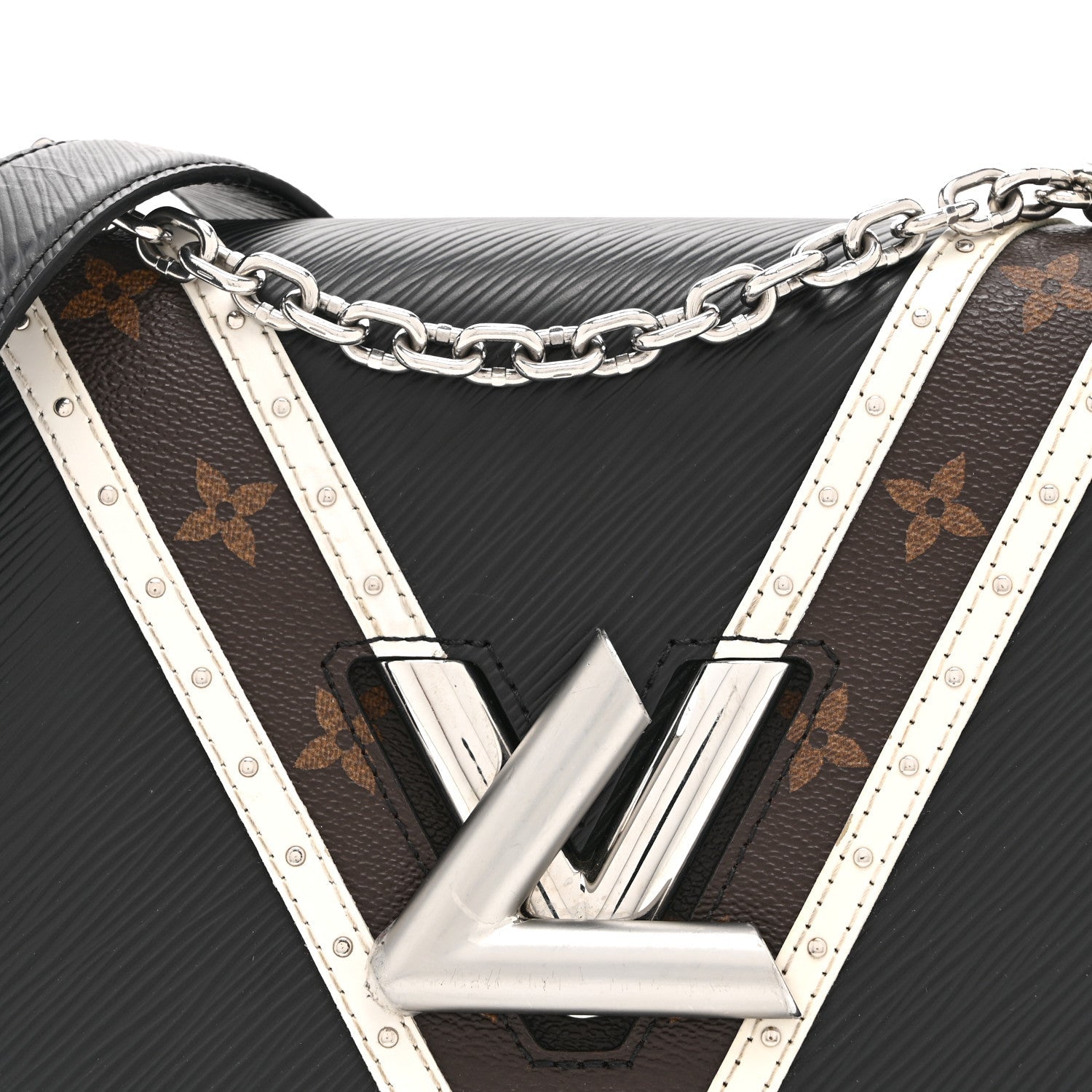 Louis Vuitton Epi Monogram Twist Shoulder Bag MM Black