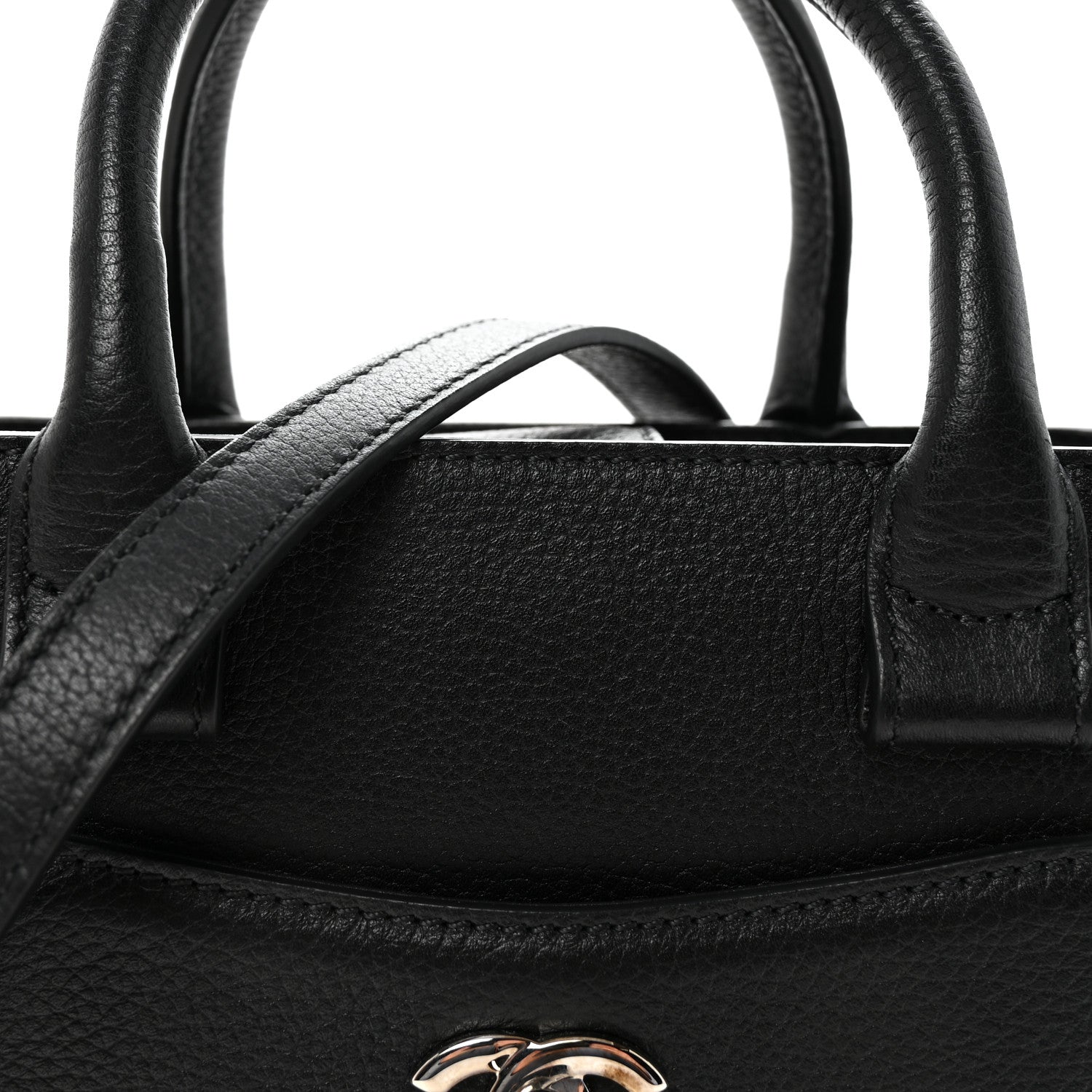 Chanel Grained Calfskin Mini Neo Executive Shopper Tote Black