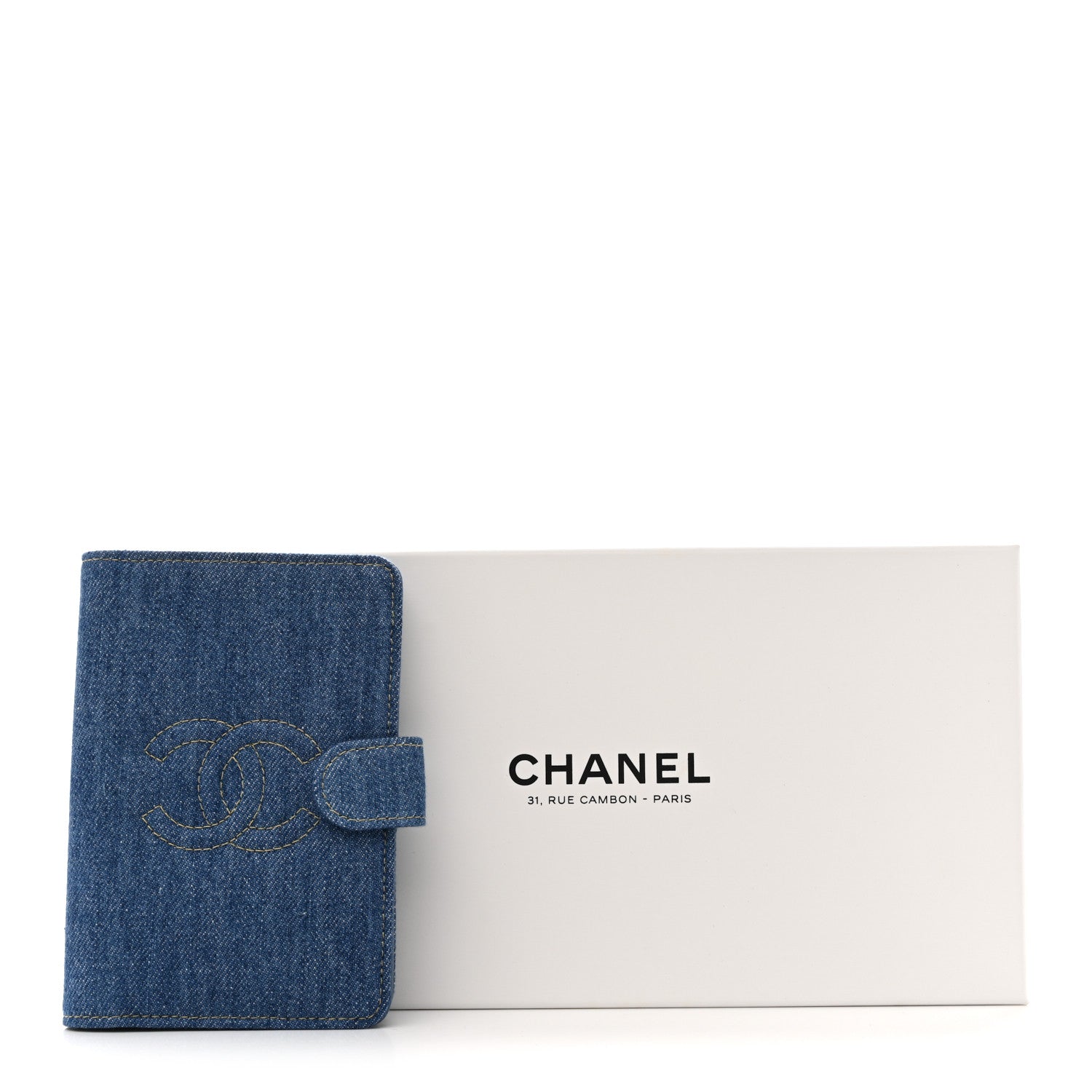 Denim Passport Holder Blue