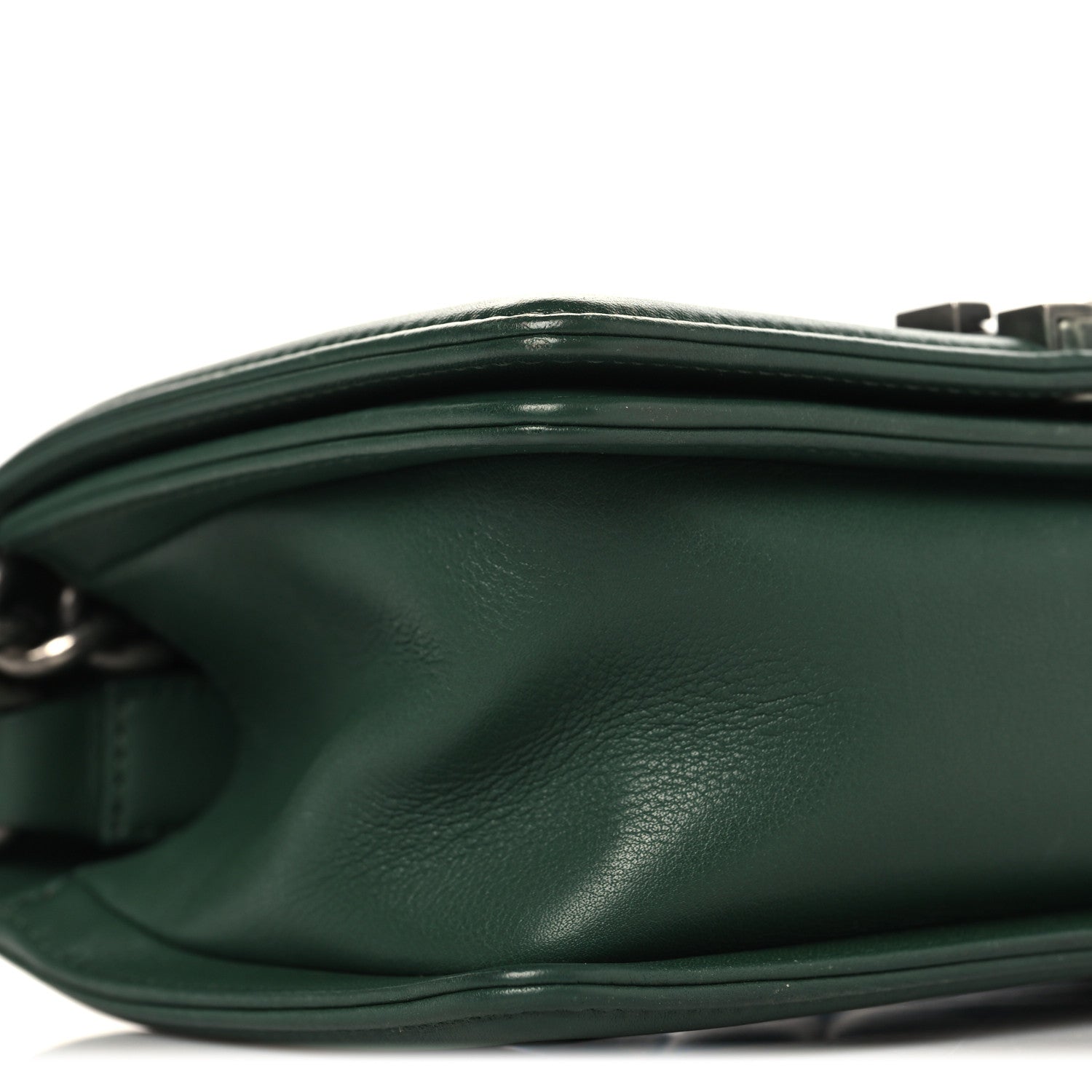 Chanel Calfskin Chevron Quilted Small Boy Flap Green