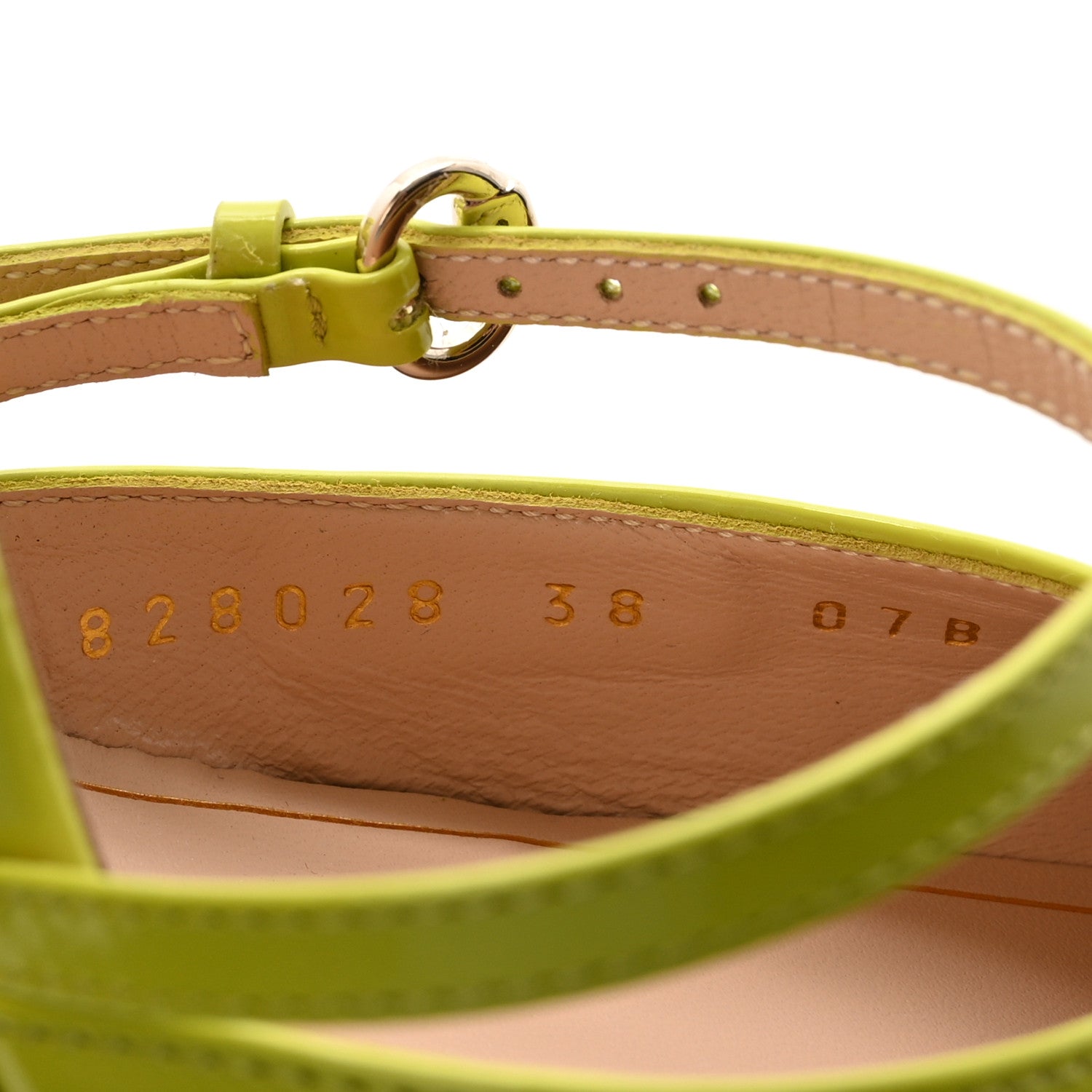 Gucci Regent Calfskin Lucite Wedge 110 Mules 38 Firefly