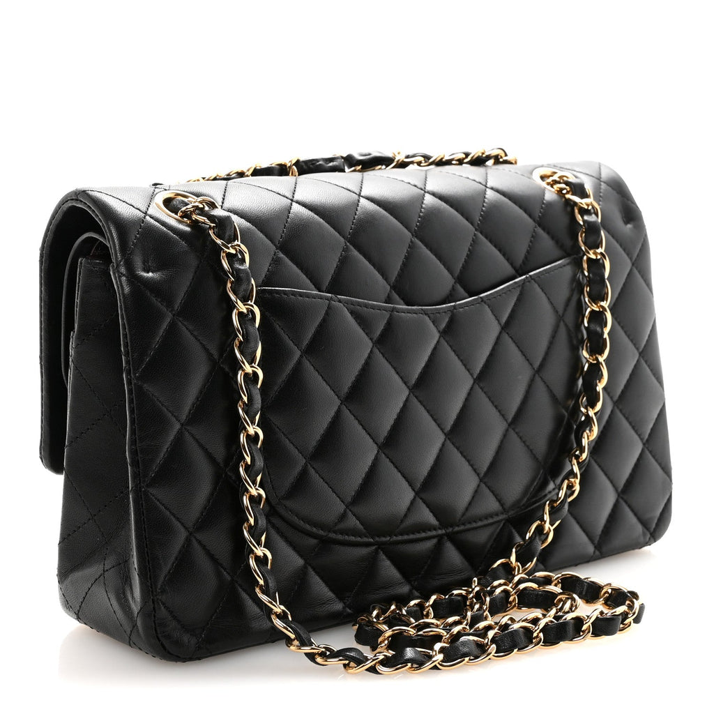 Chanel Lambskin Quilted Medium Double Flap Black