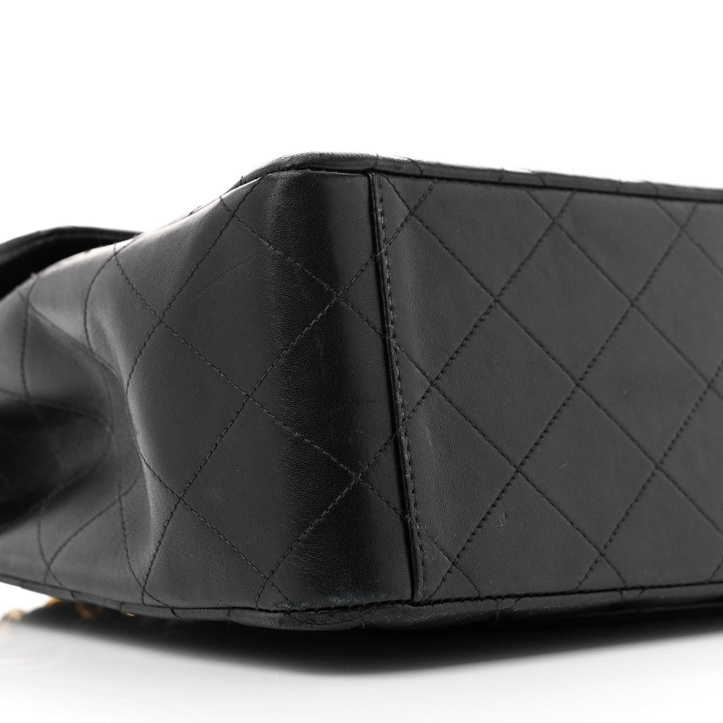 Chanel Lambskin Quilted XL Jumbo Single Flap Black