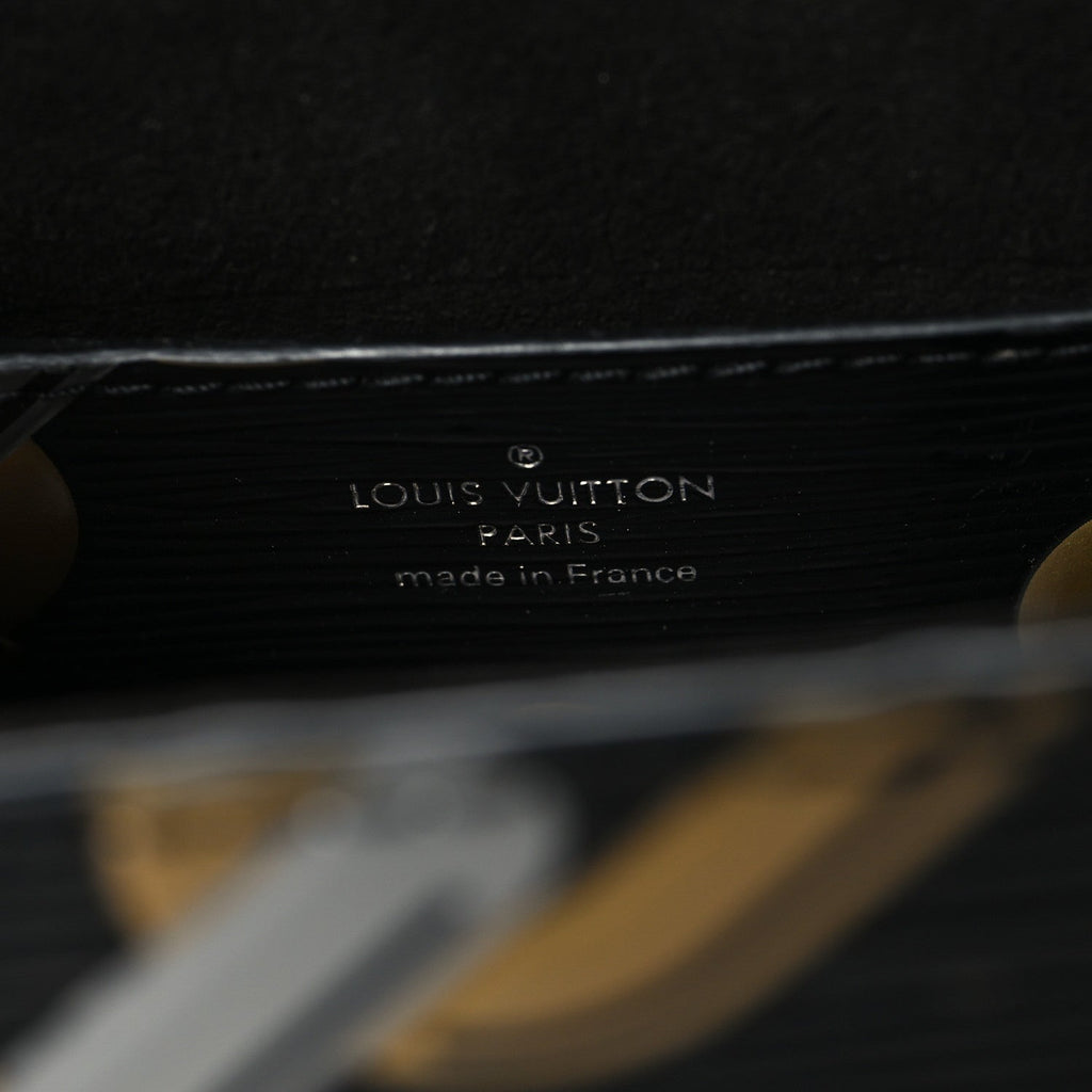 Louis Vuitton Epi Chain Flower Twist Shoulder Bag MM Black