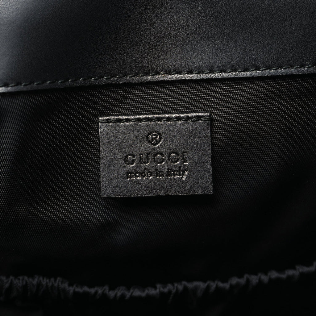 Gucci GG Supreme Monogram Web Messenger Diaper Bag Black Grey