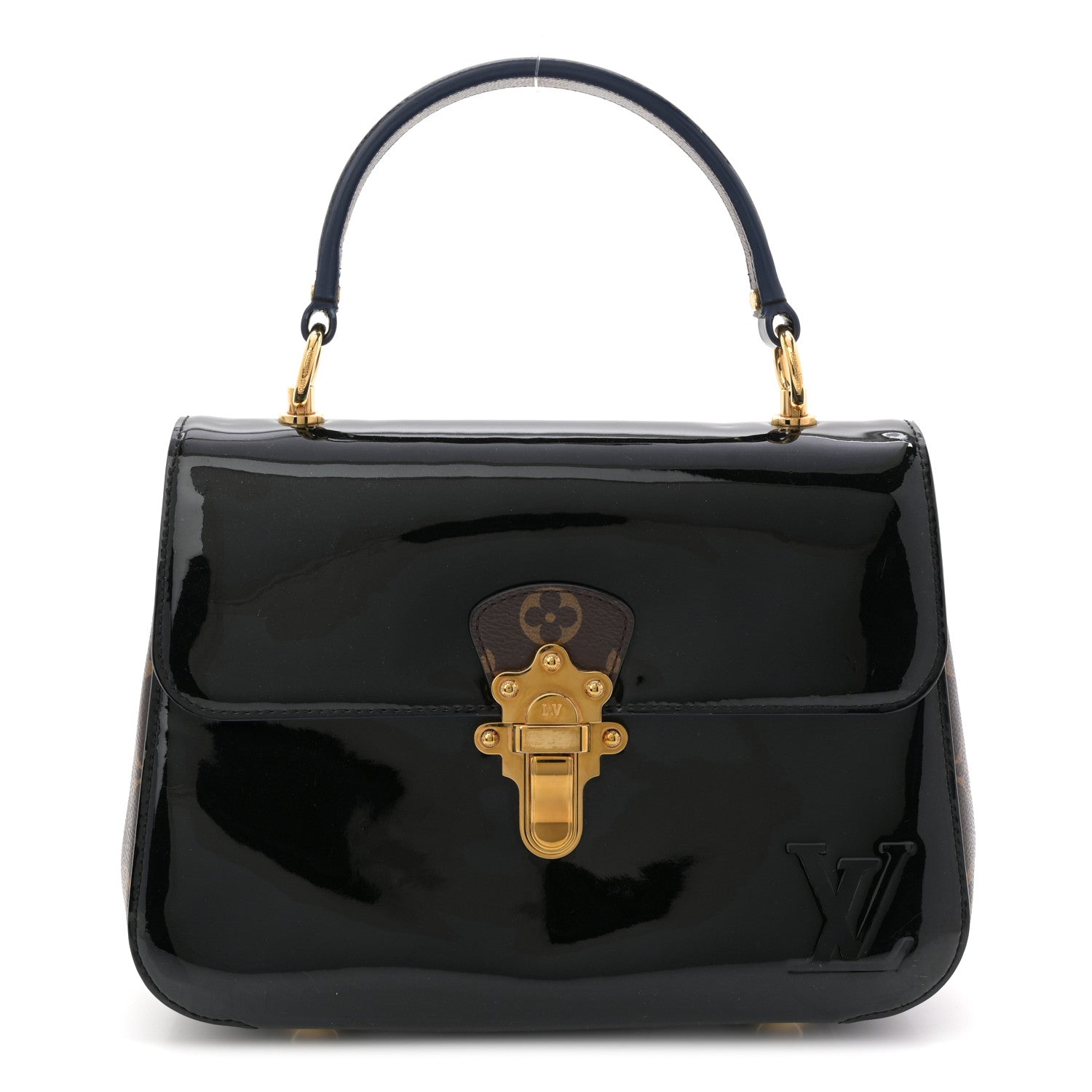 Louis Vuitton Patent Calfskin Monogram Cherrywood PM Black