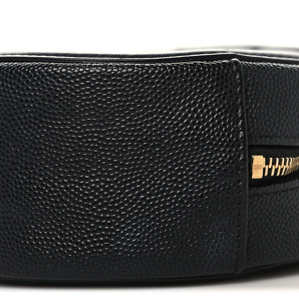 Chanel Caviar Quilted Round Filigree Crossbody Black
